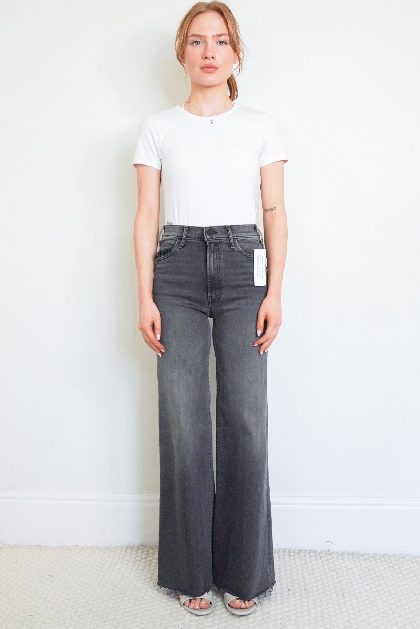 NEW Mother Grey The Hustler Roller Jeans RRP £300 | Authentic Preloved - Reloved Again