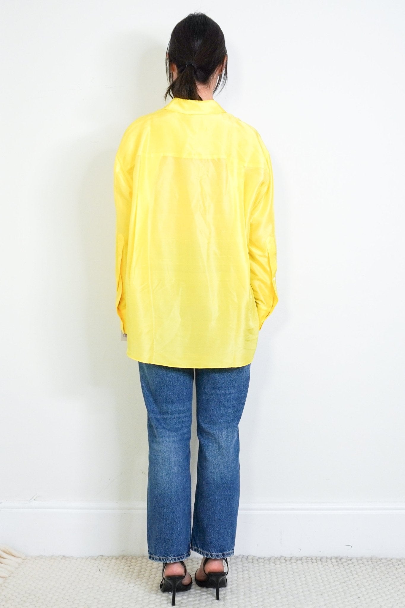new-oroton-yellow-silk-shirt-authentic-preloved-back-picture-chelsea-london