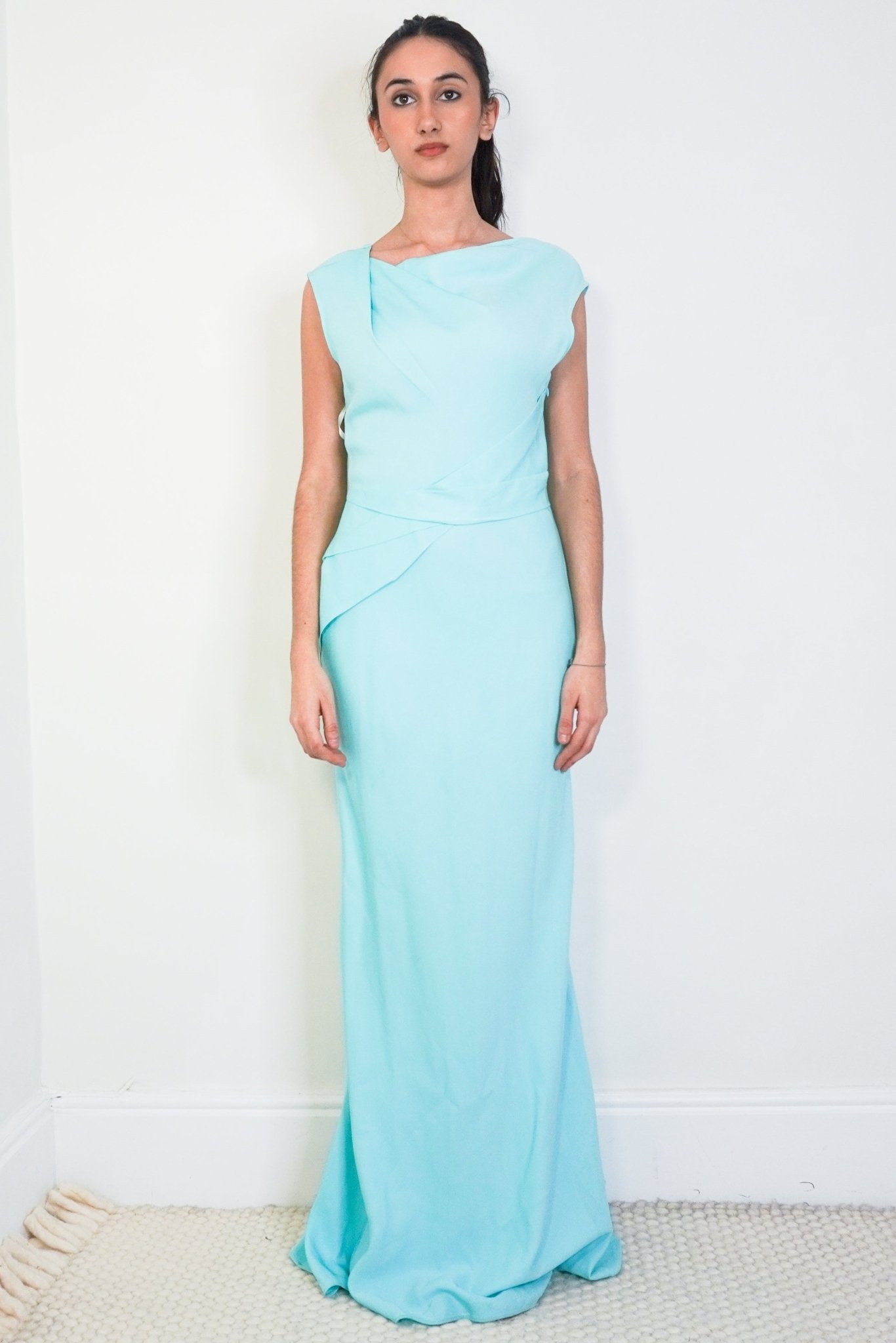 New Roland Mouret Teal Dress RRP £895| Authentic Preloved - Reloved Again