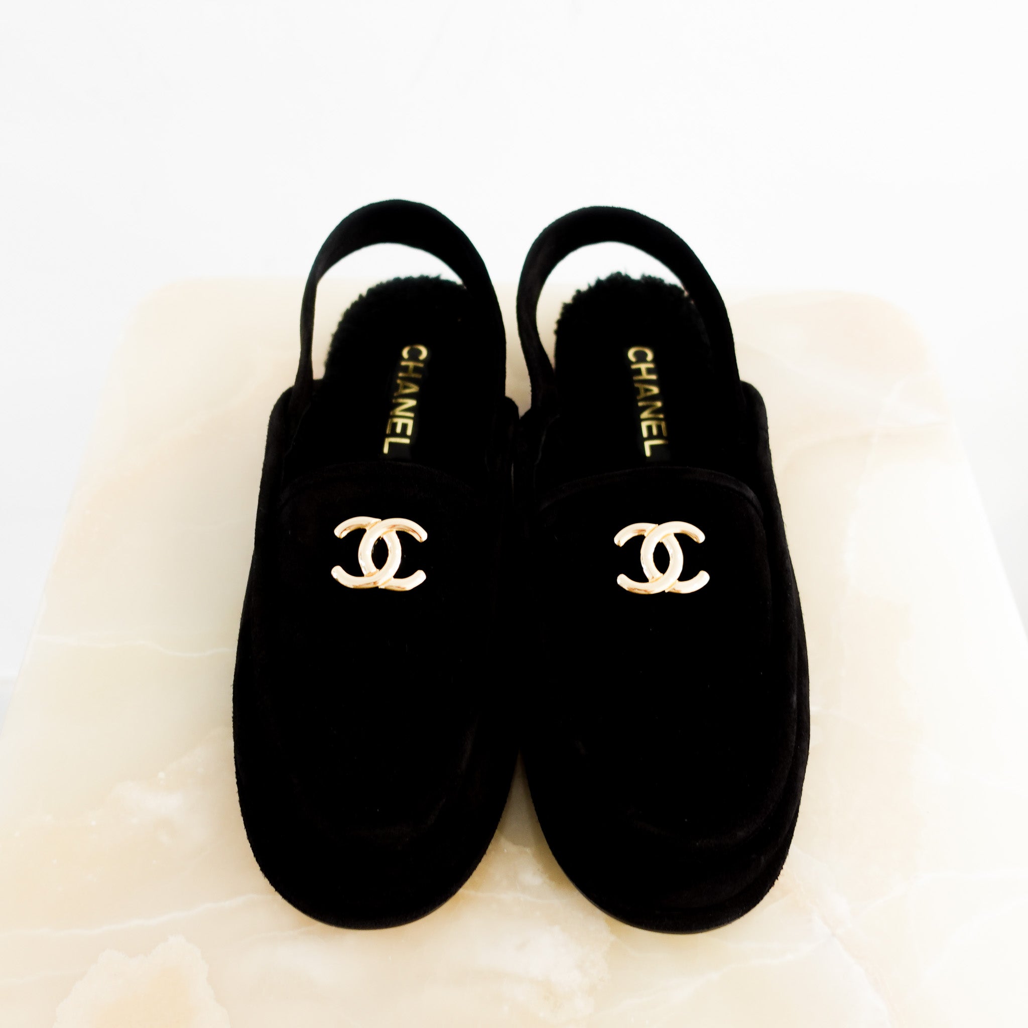 NEW SOLD OUT Chanel Shearling Mules | Authentic Preloved - Reloved Again