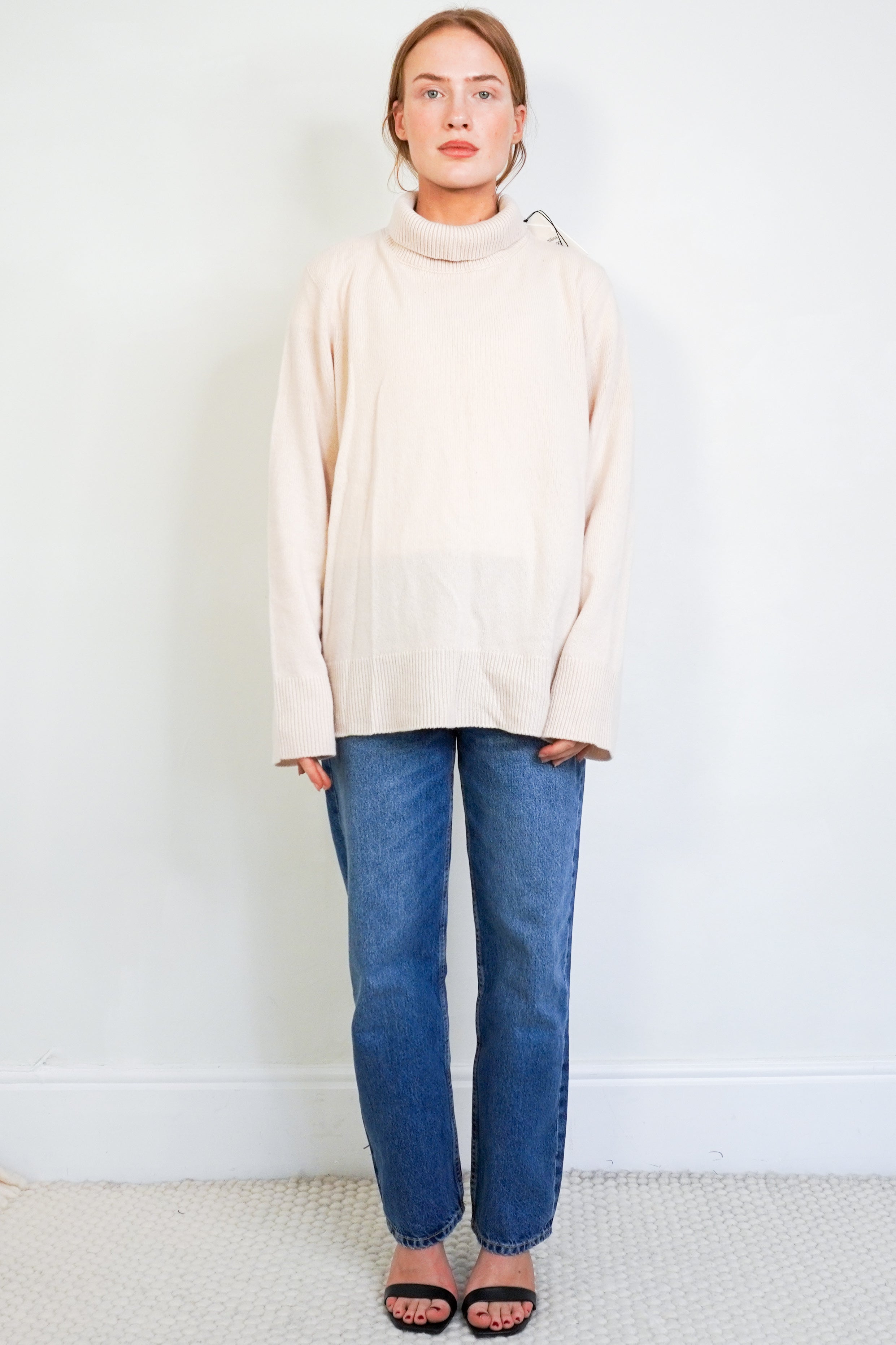 new-the-row-cream-cable-knit-turtle-neck-milina-top-authentic-preloved-front-picture-Chelsea-london