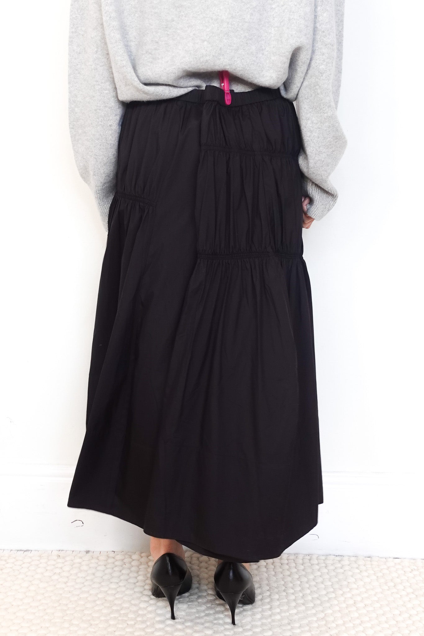 NEW Tibi Crispy Nylon black Panelled Skirt RRP £450 | Authentic Preloved - Reloved Again