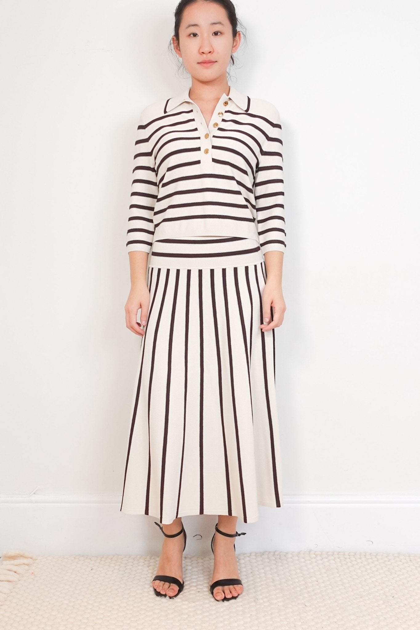 NEW Zimmermann Illuminate Stripe Midi Top | RRP £497 | Authentic Preloved - Reloved Again