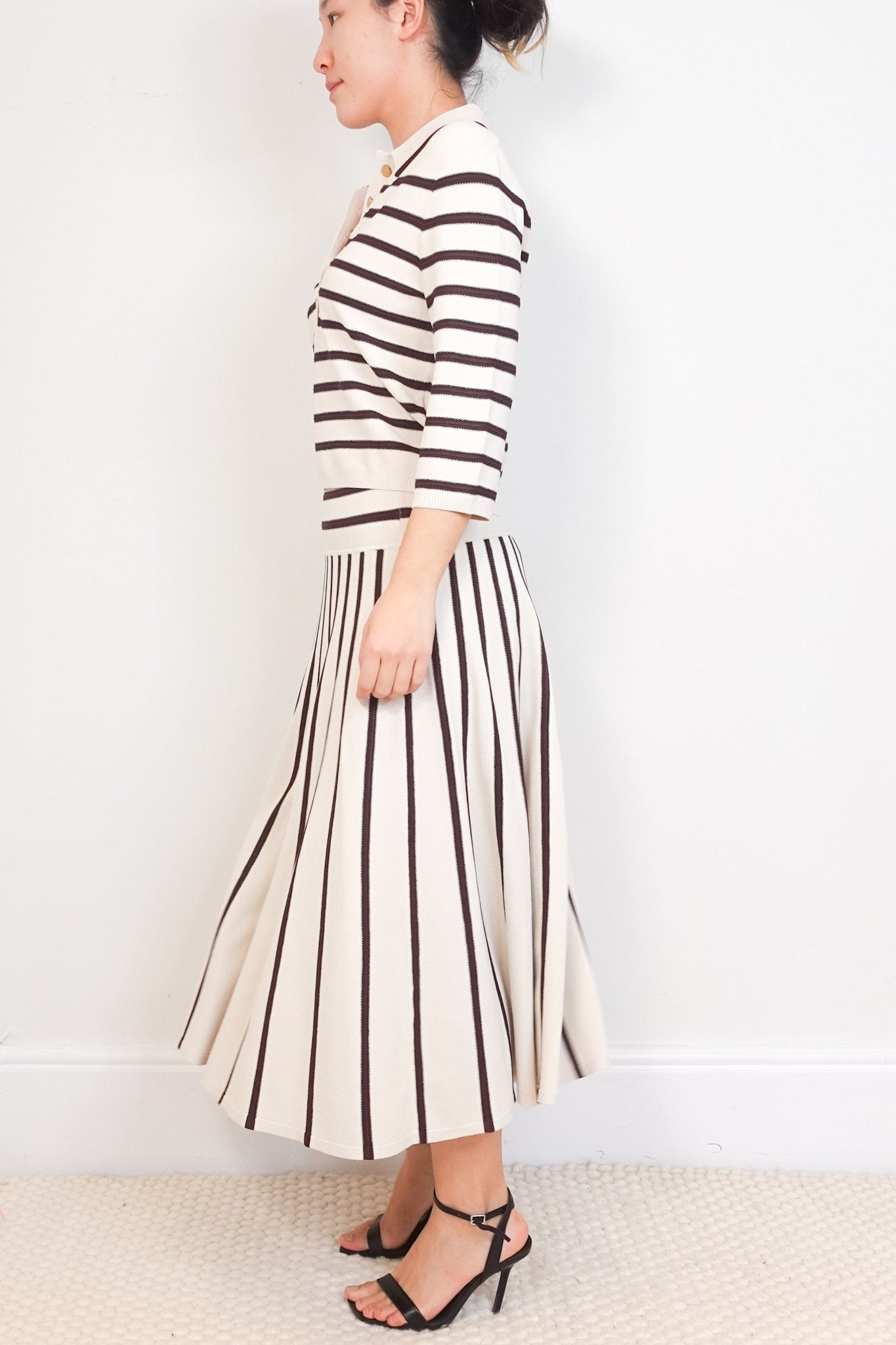 NEW Zimmermann Illuminate Stripe Midi Top | RRP £497 | Authentic Preloved - Reloved Again