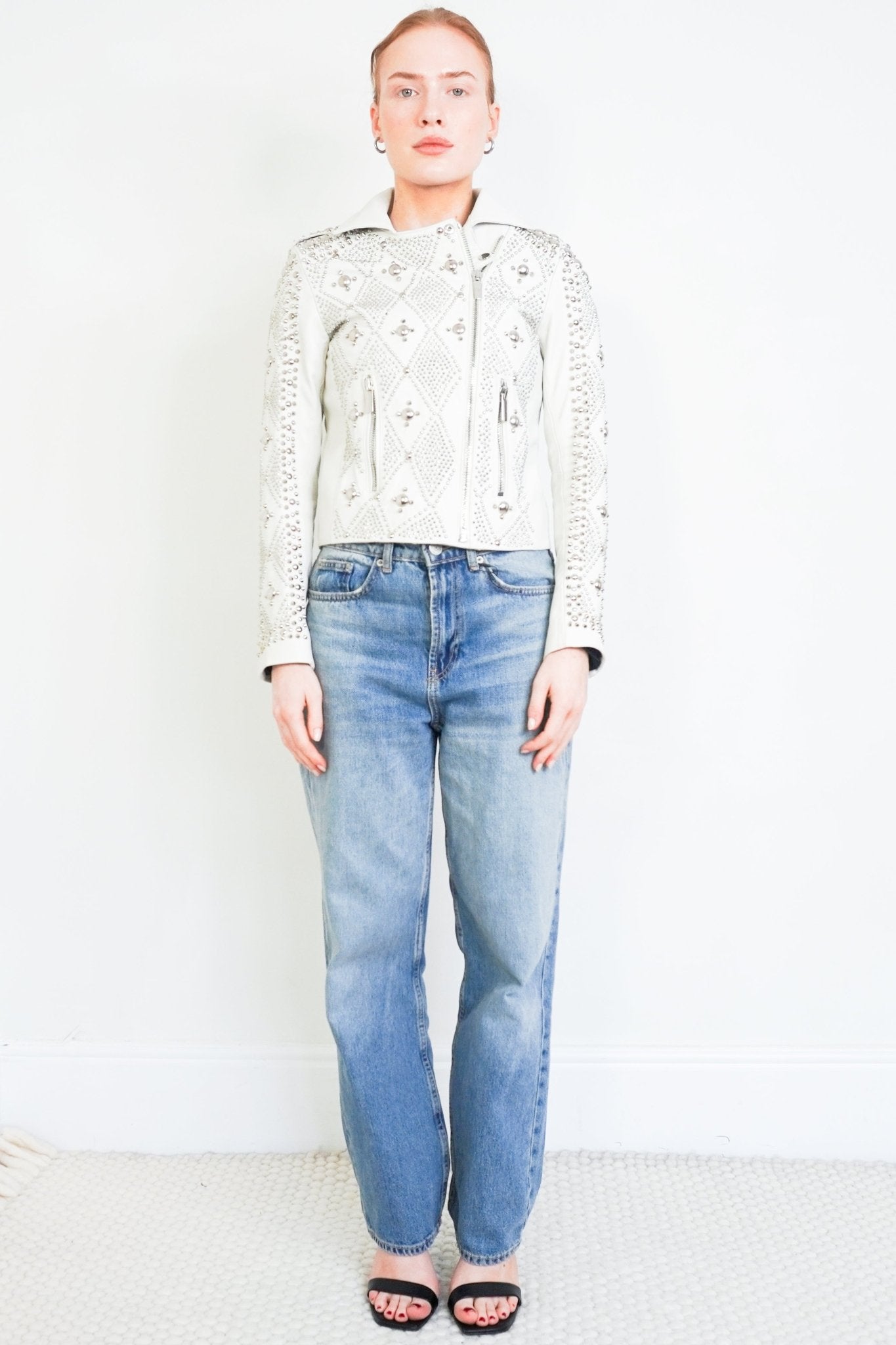 Nour Hammour White Studded Jacket RRP £850 | Authentic Preloved - Reloved Again