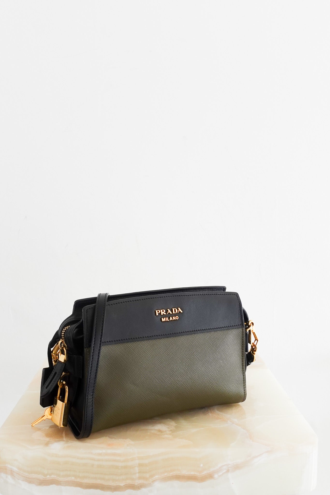 Prada Black & Green Esplanade Crossbody RRP £1K | Authentic Preloved - Reloved Again