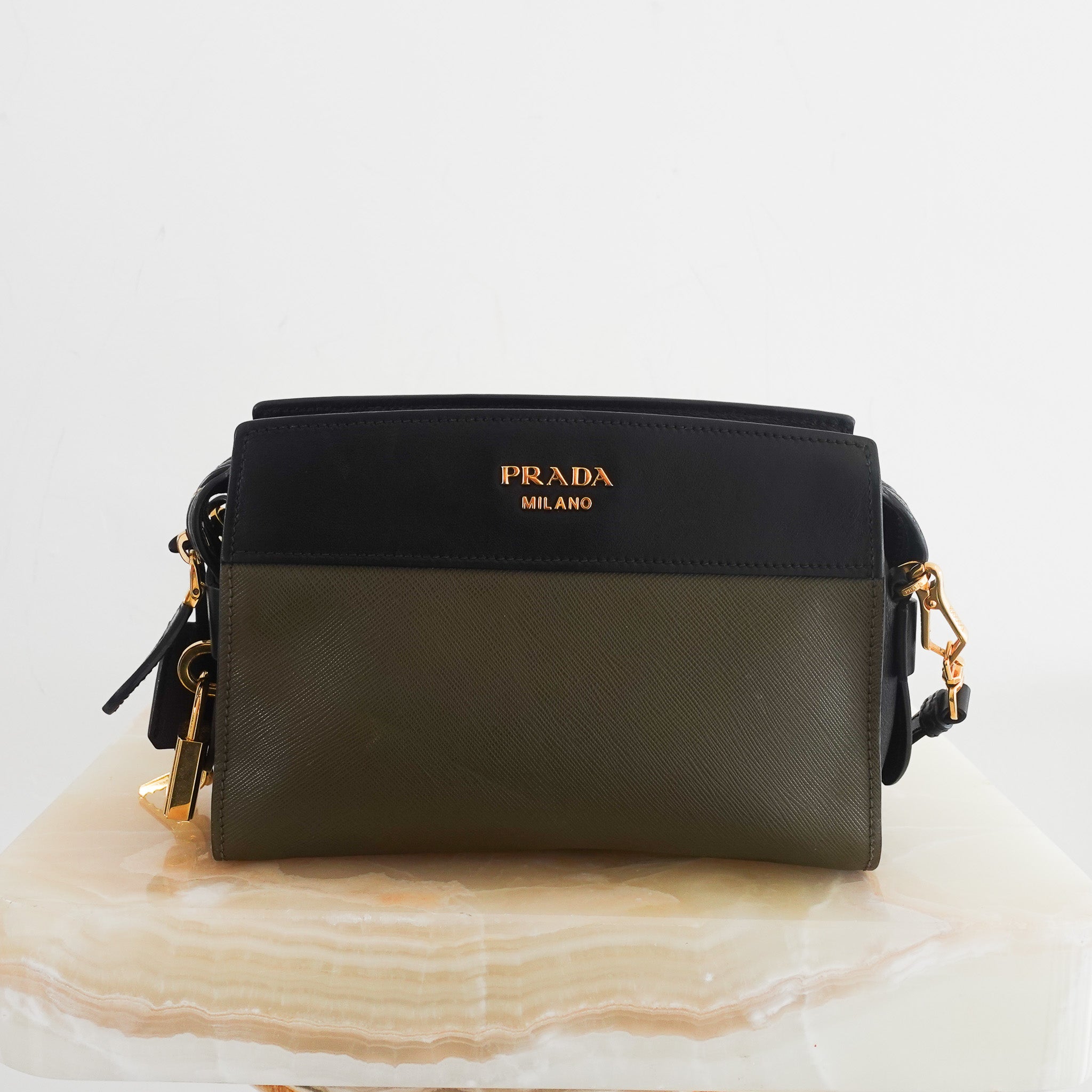 Prada Black & Green Esplanade Crossbody RRP £1K | Authentic Preloved - Reloved Again