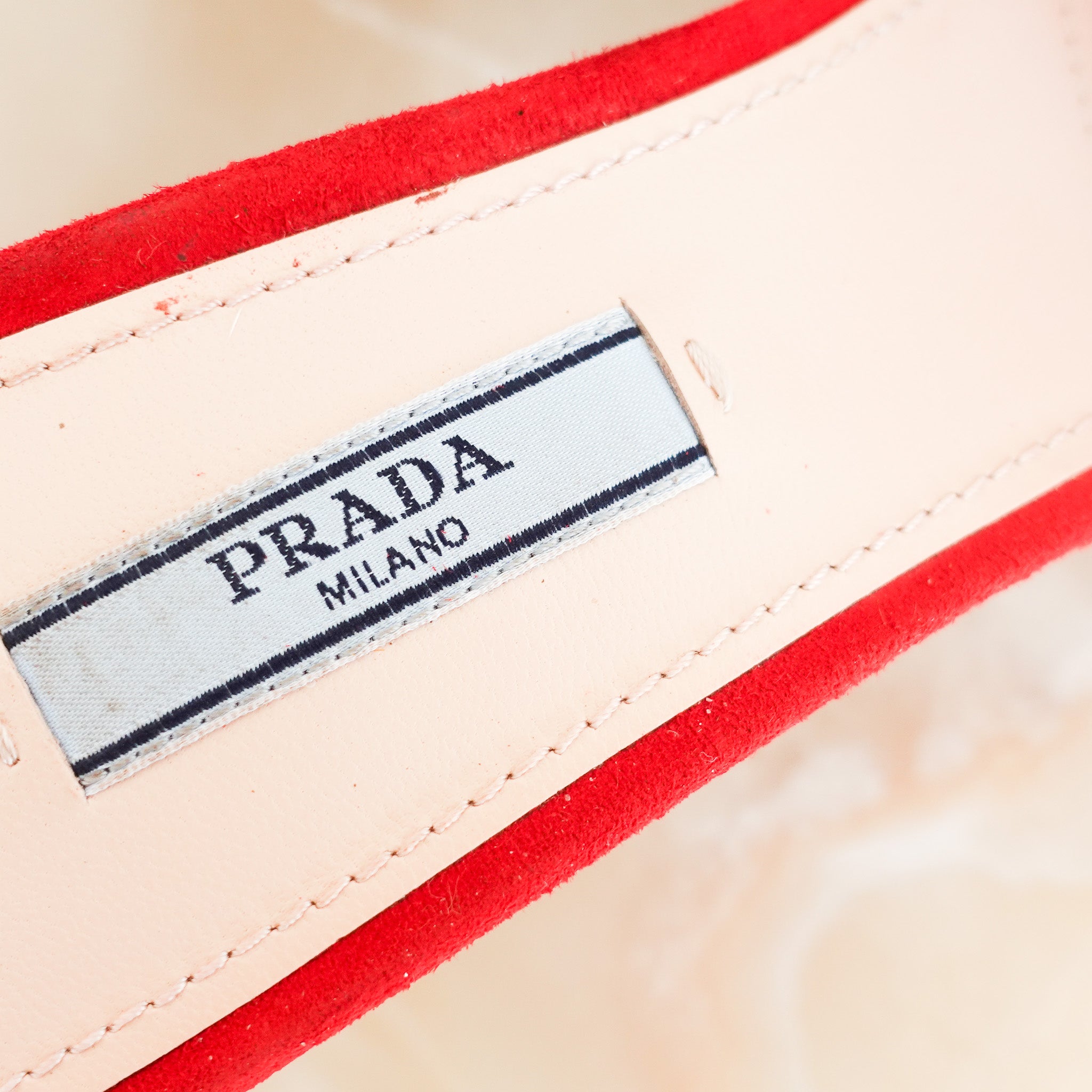 Prada Bow Suede Mules RRP £700 | Authentic Preloved - Reloved Again