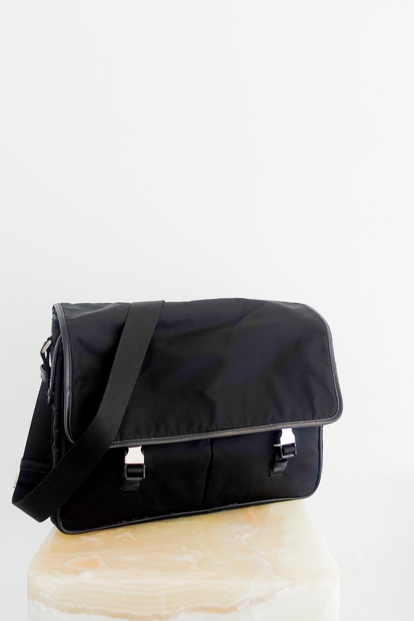 NEW Prada Nylon black Messenger Bag RRP £1700 | Authentic Preloved - Reloved Again