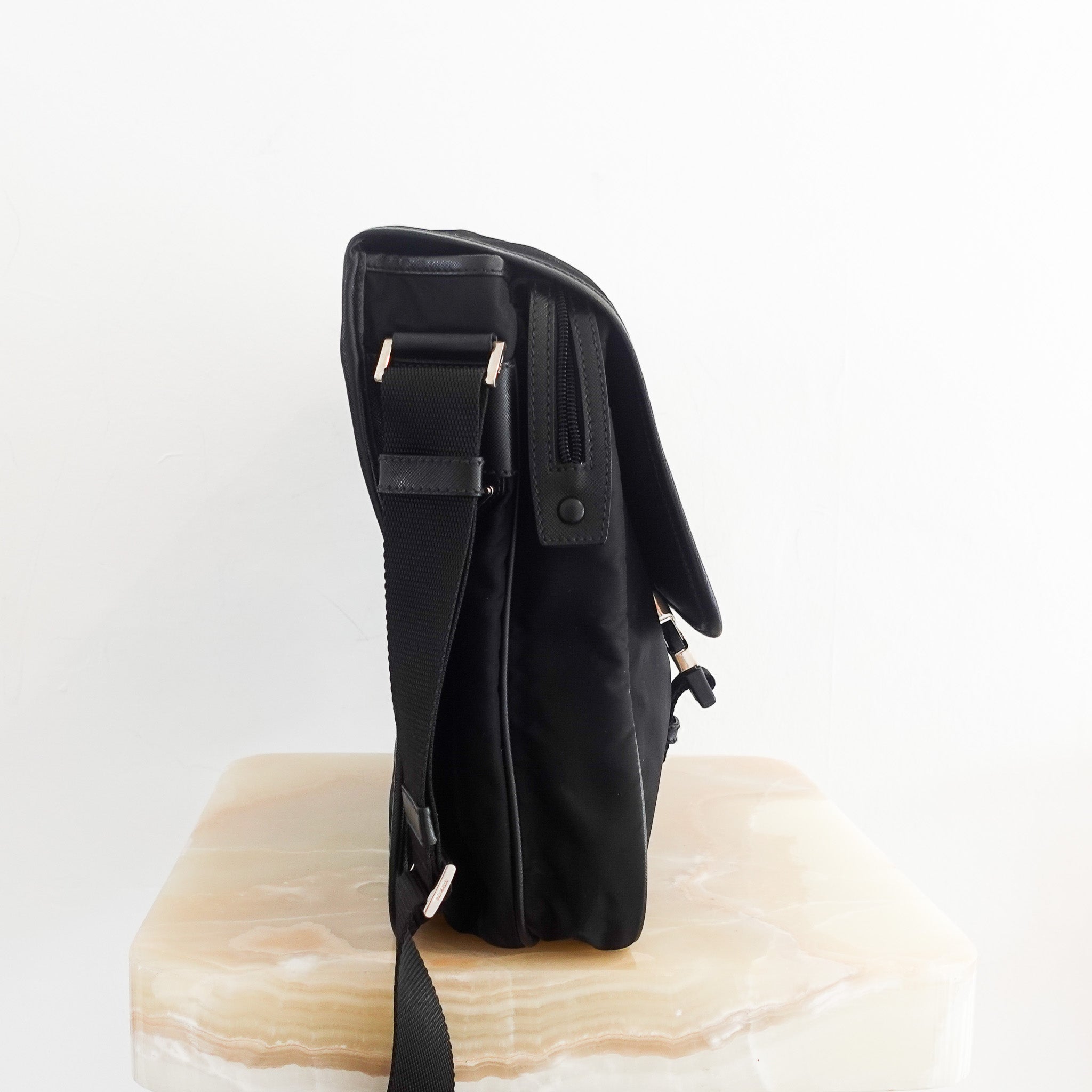 NEW Prada Nylon black Messenger Bag RRP £1700 | Authentic Preloved - Reloved Again