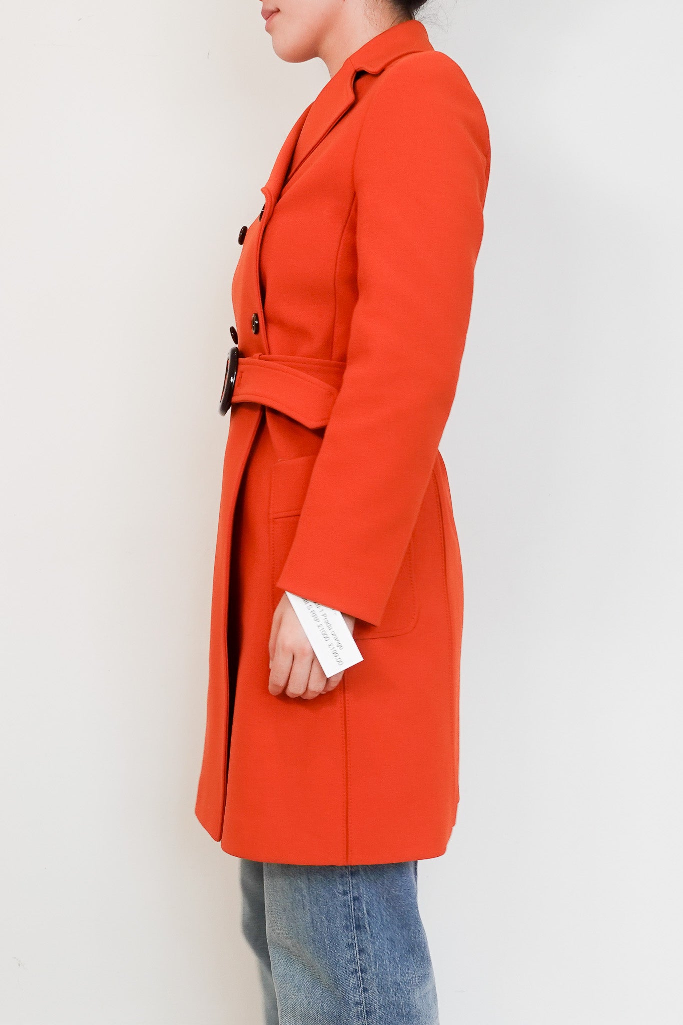 Prada Orange Belted Trench Coat RRP £1000 | Authentic Preloved - Reloved Again
