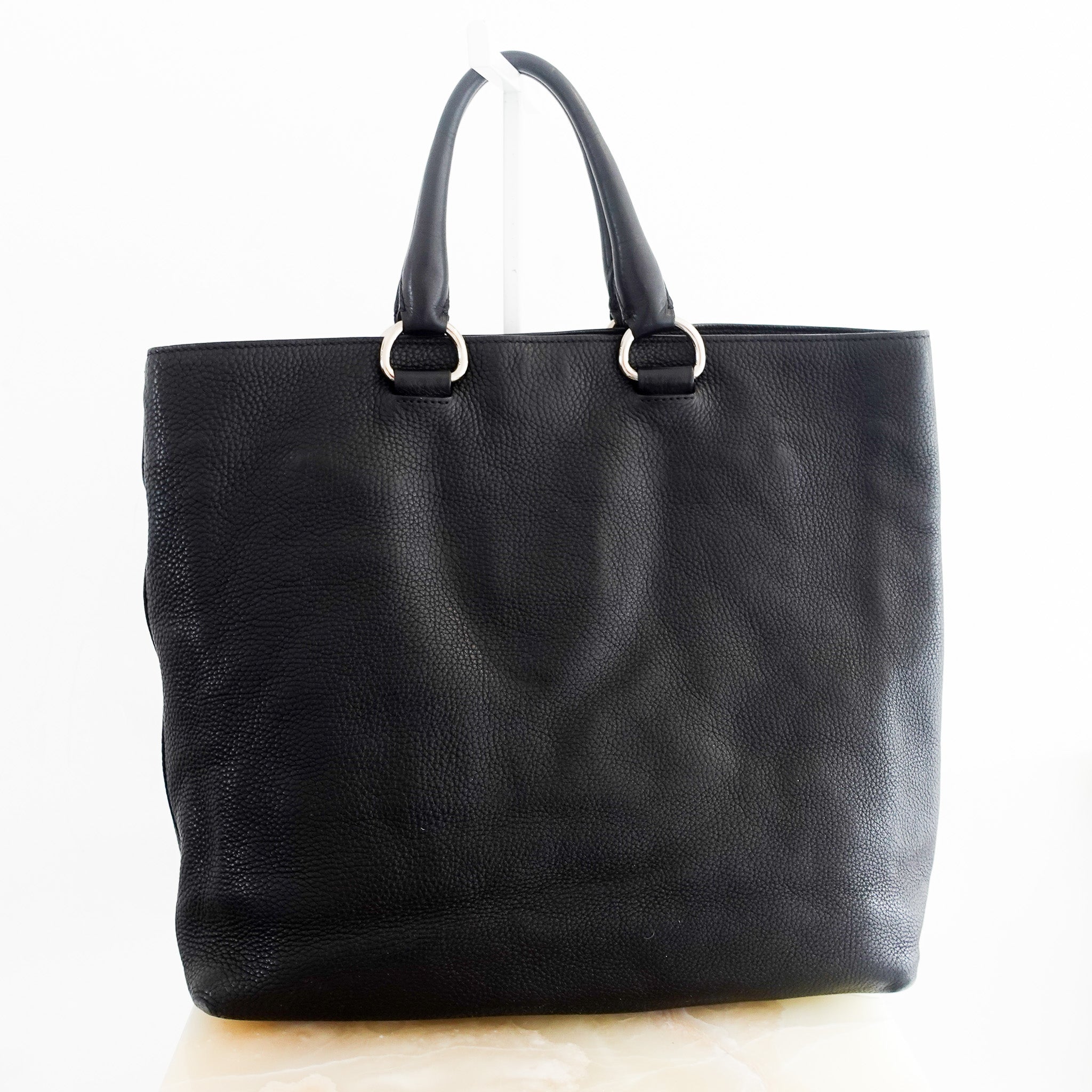 Prada Vitello Daino black Tote Bag | Authentic Preloved - Reloved Again