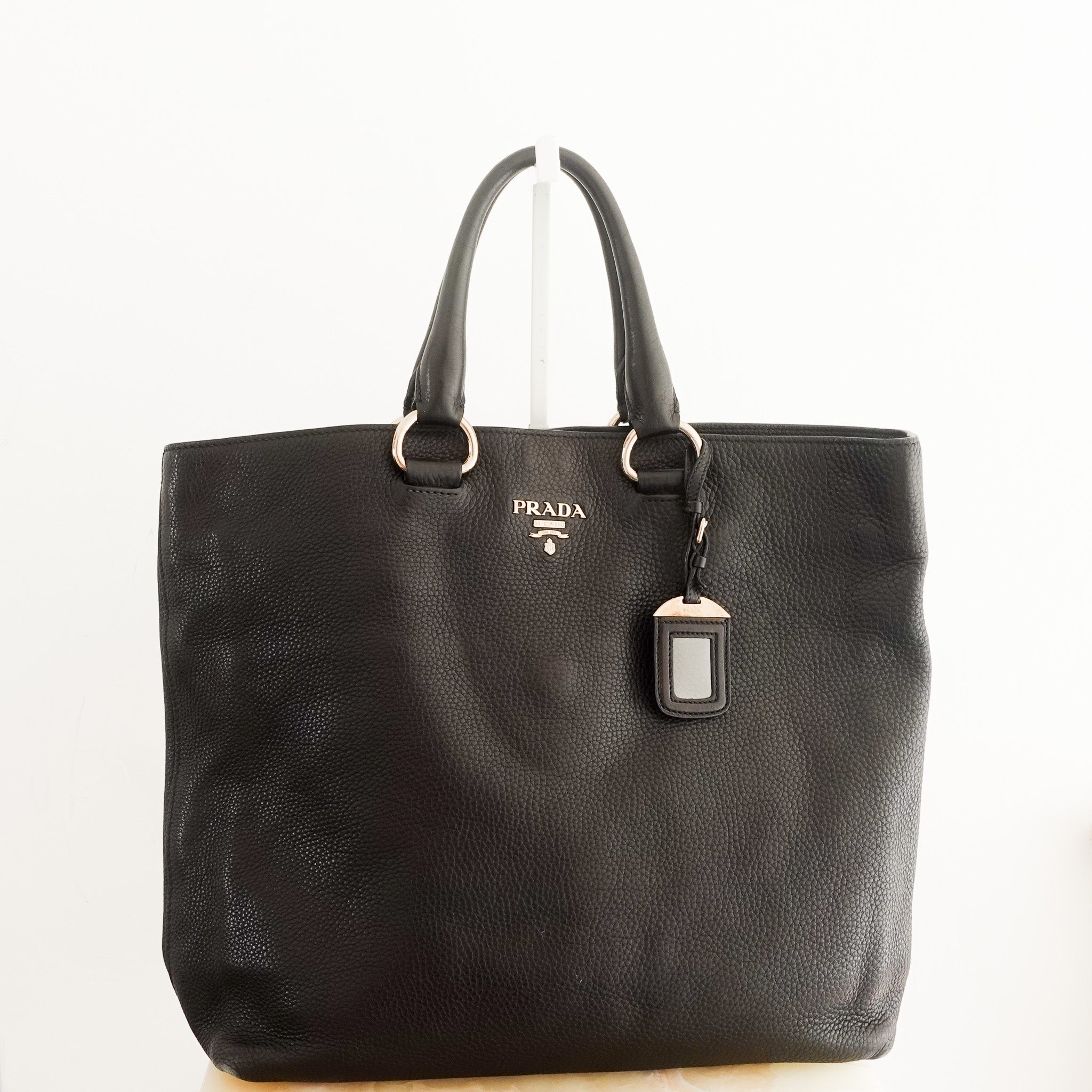 Prada Vitello Daino black Tote Bag | Authentic Preloved - Reloved Again