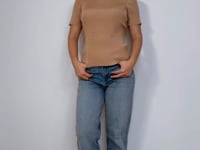 Zimmerman-lurex-evening-top-glitter-tan-ribbed-video-chelsea-london