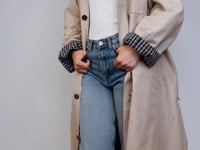 tibi-reversible-cuffed-trench-plaid-cream-video-Chelsea-london