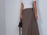 cefinn-layla-boucle-tweed-maxi-skirt-khaki-current-season-video-Chelsea-london