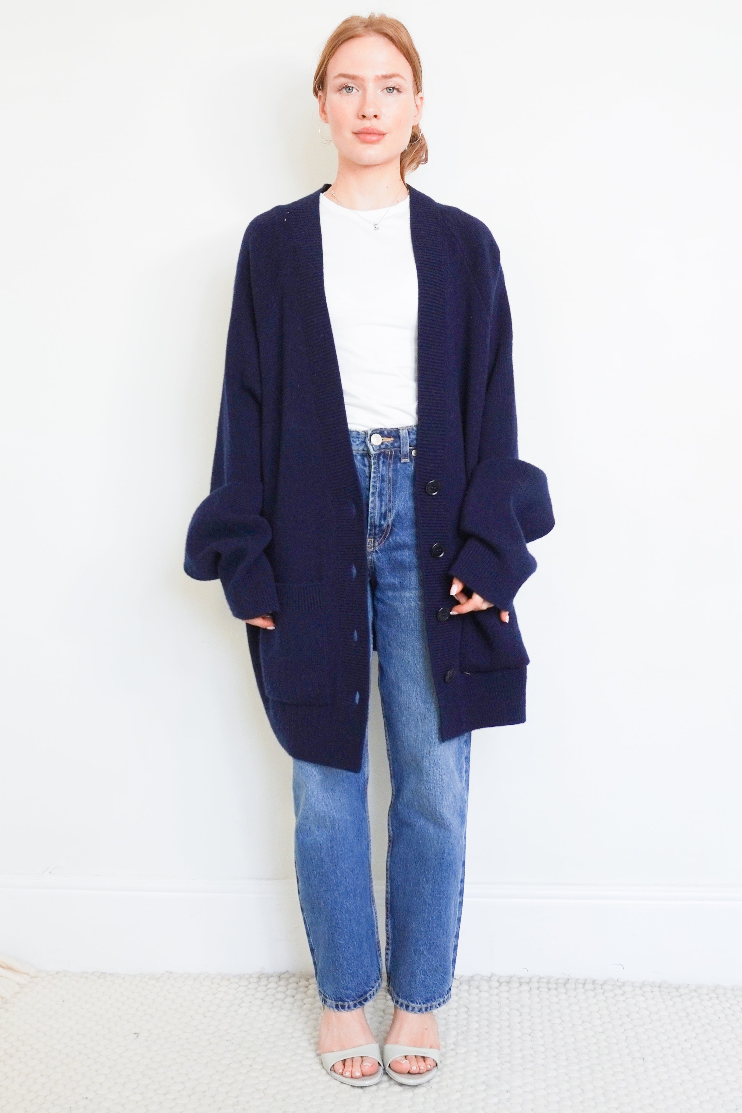 raey-navy-alpaca-cardigan-authentic-preloved-front-picture-chelsea-london