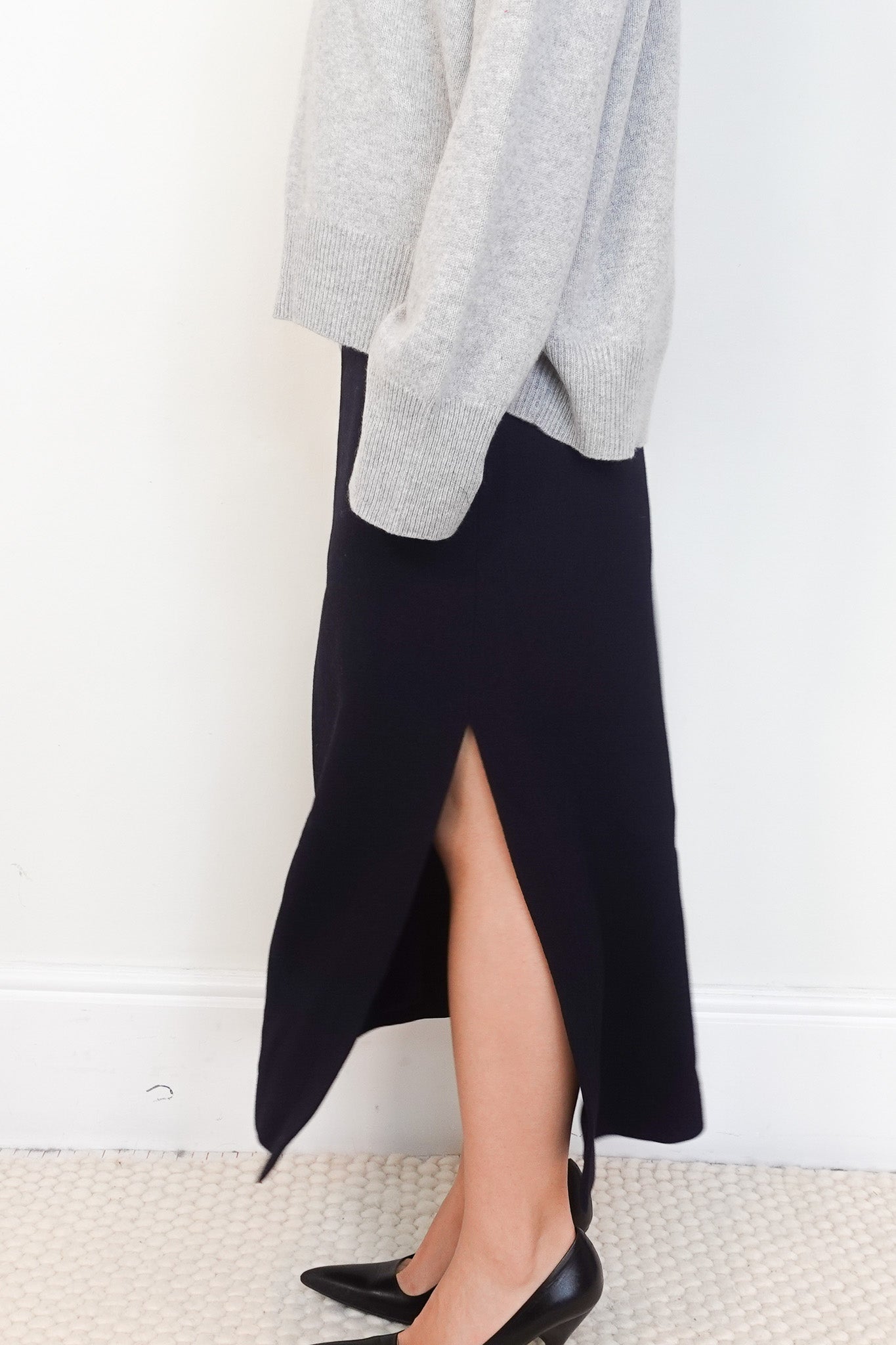 Raey Navy Wool Pencil Skirt RRP £325 | Authentic Preloved - Reloved Again
