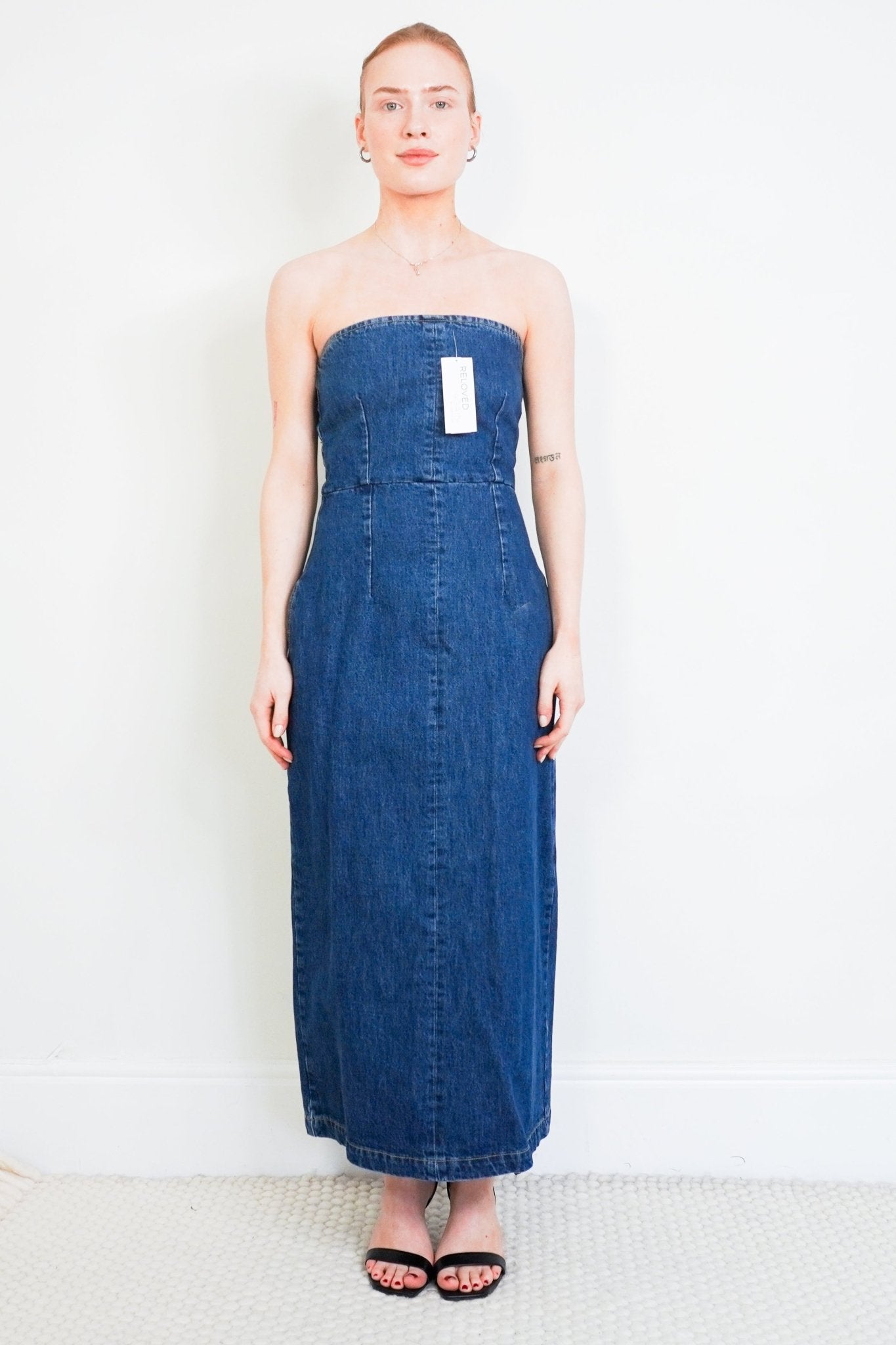 Raey Strapless Denim Dress RRP £300 | Authentic Preloved - Reloved Again