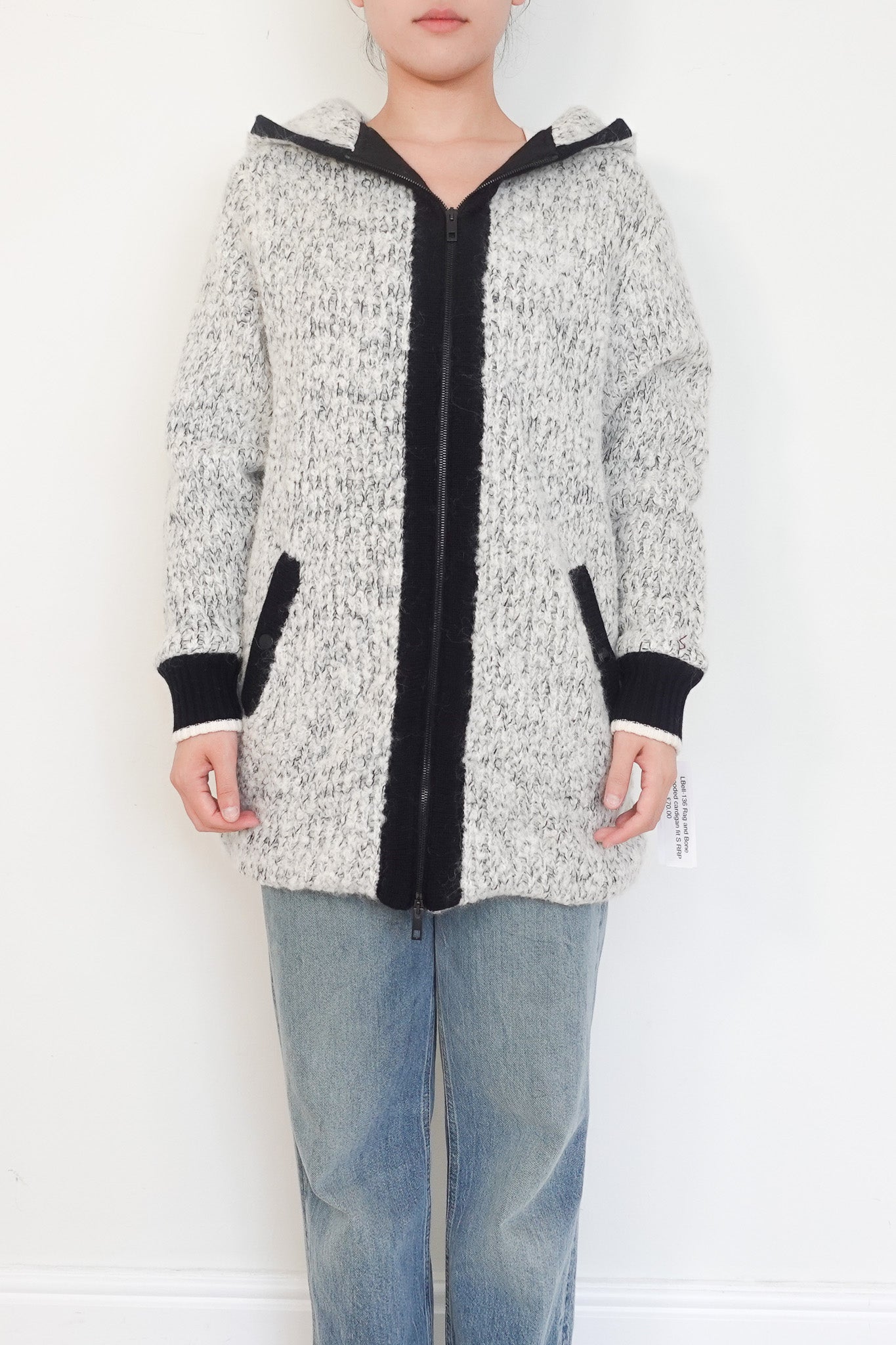 Rag & Bone Grey Hooded Cardigan RRP £350 | Authentic Preloved - Reloved Again