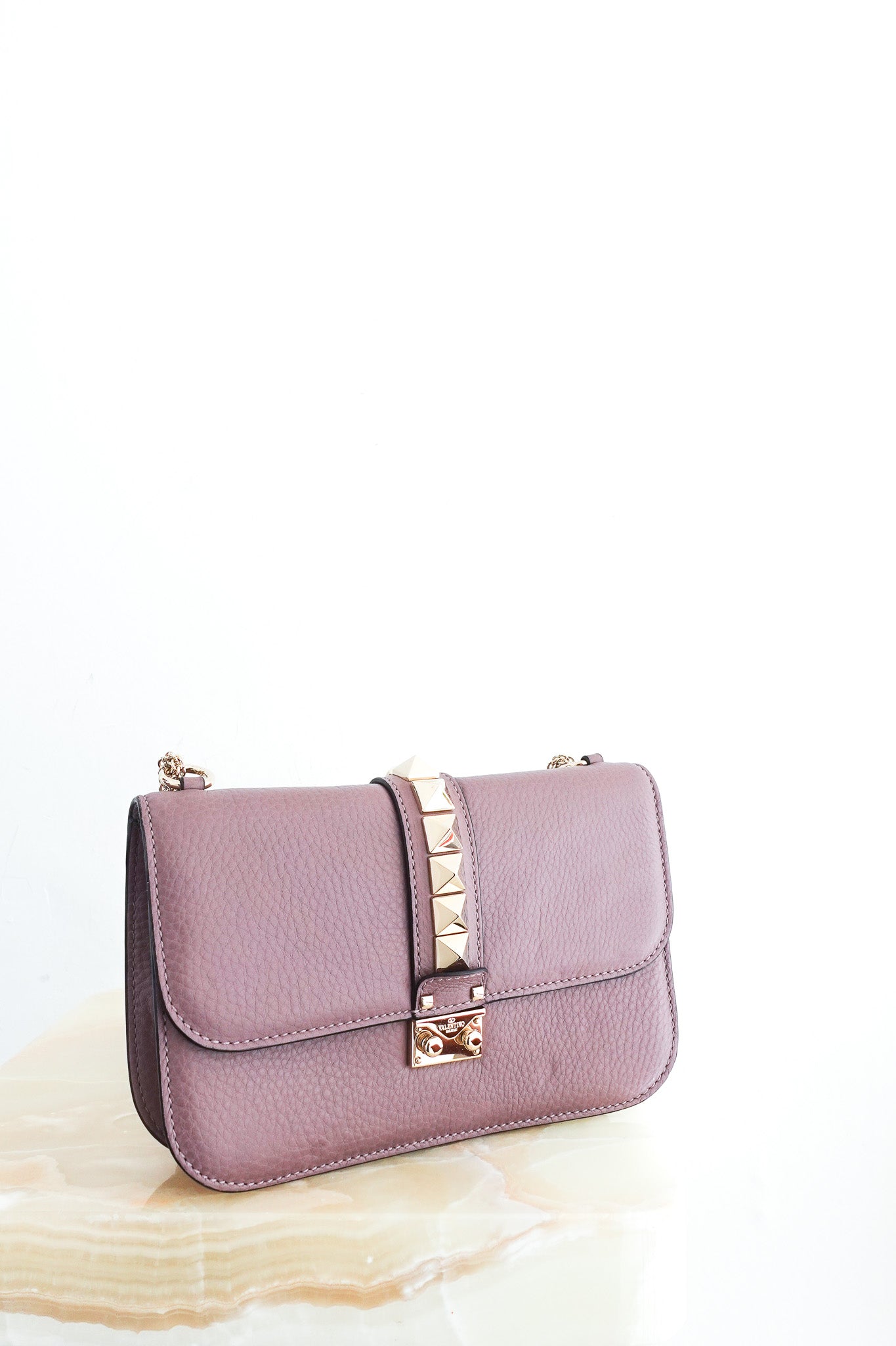 RARE Valentino Glam Lock Bag in Purple rrp £1600 | Authentic Preloved - Reloved Again
