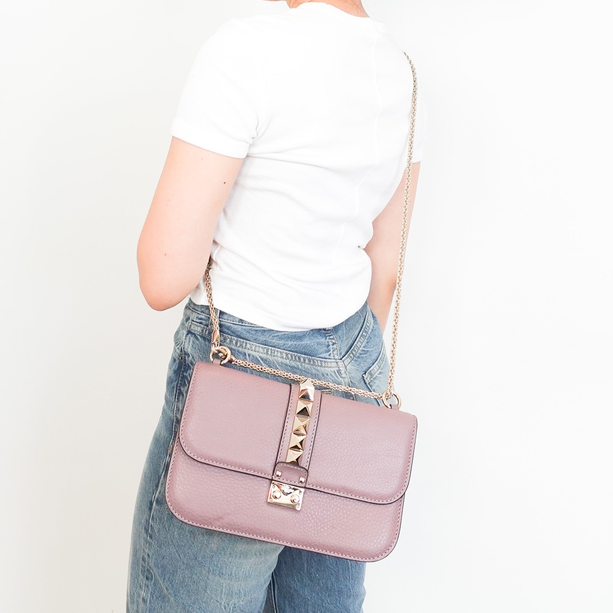 RARE Valentino Glam Lock Bag in Purple rrp £1600 | Authentic Preloved - Reloved Again