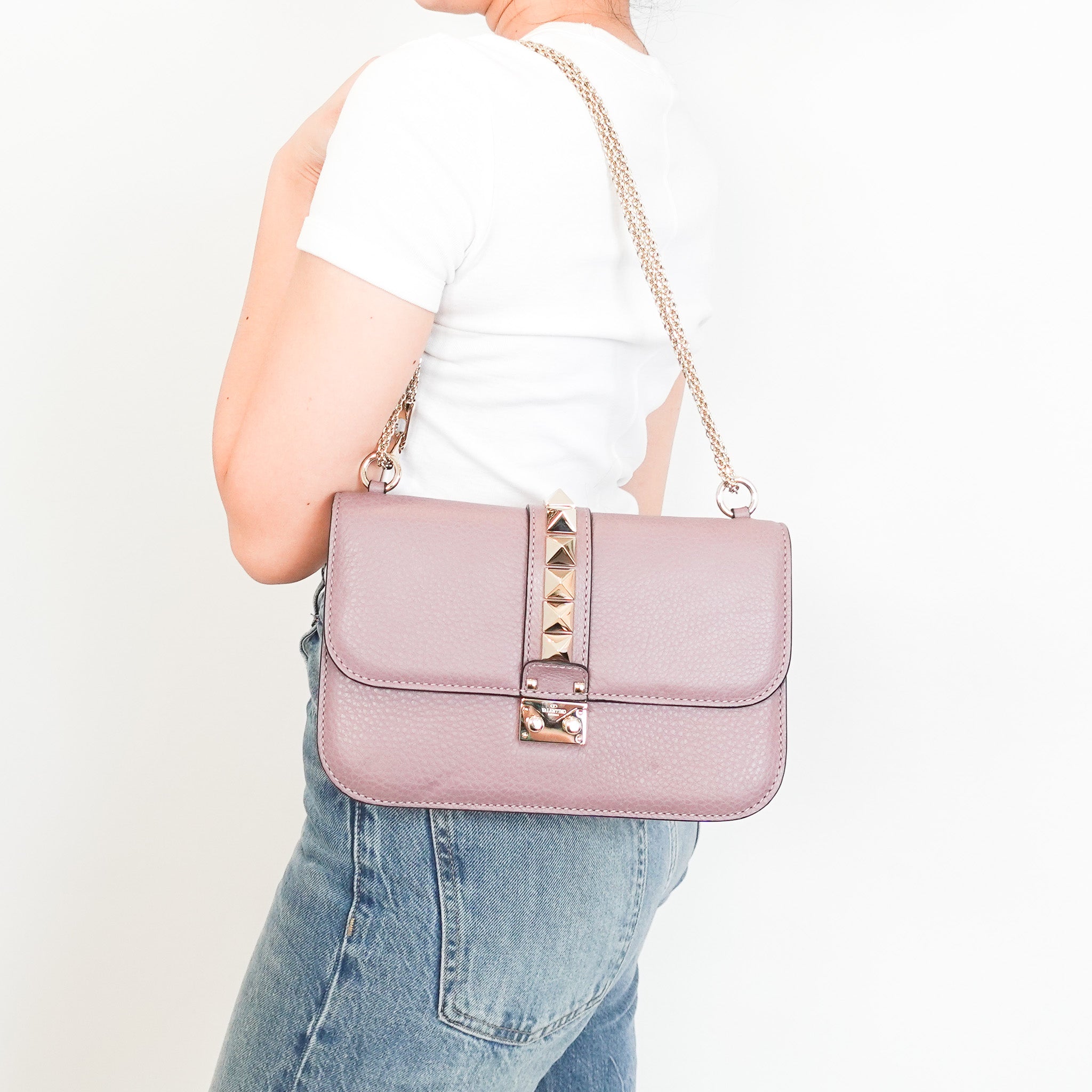 RARE Valentino Glam Lock Bag in Purple rrp £1600 | Authentic Preloved - Reloved Again