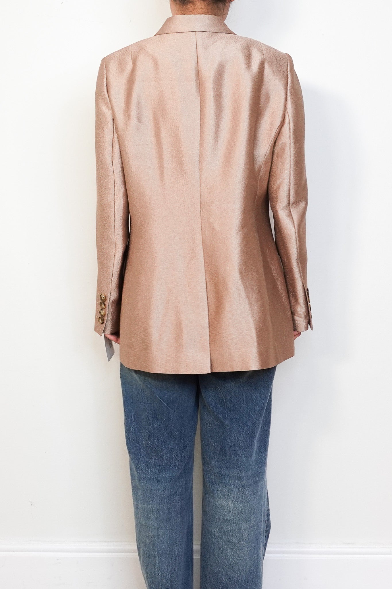 Reiss Gold Double Breasted Blazer RRP £250 | Authentic Preloved - Reloved Again