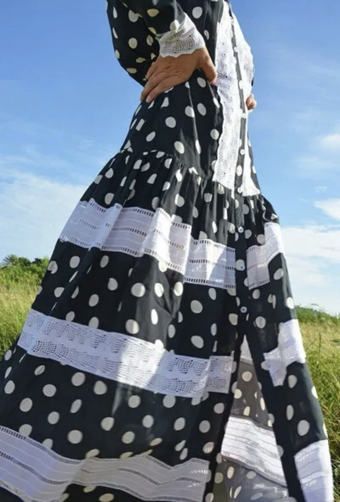 Paper London Hydrangea Black Maxi Dress RRP £385  Authentic Preloved