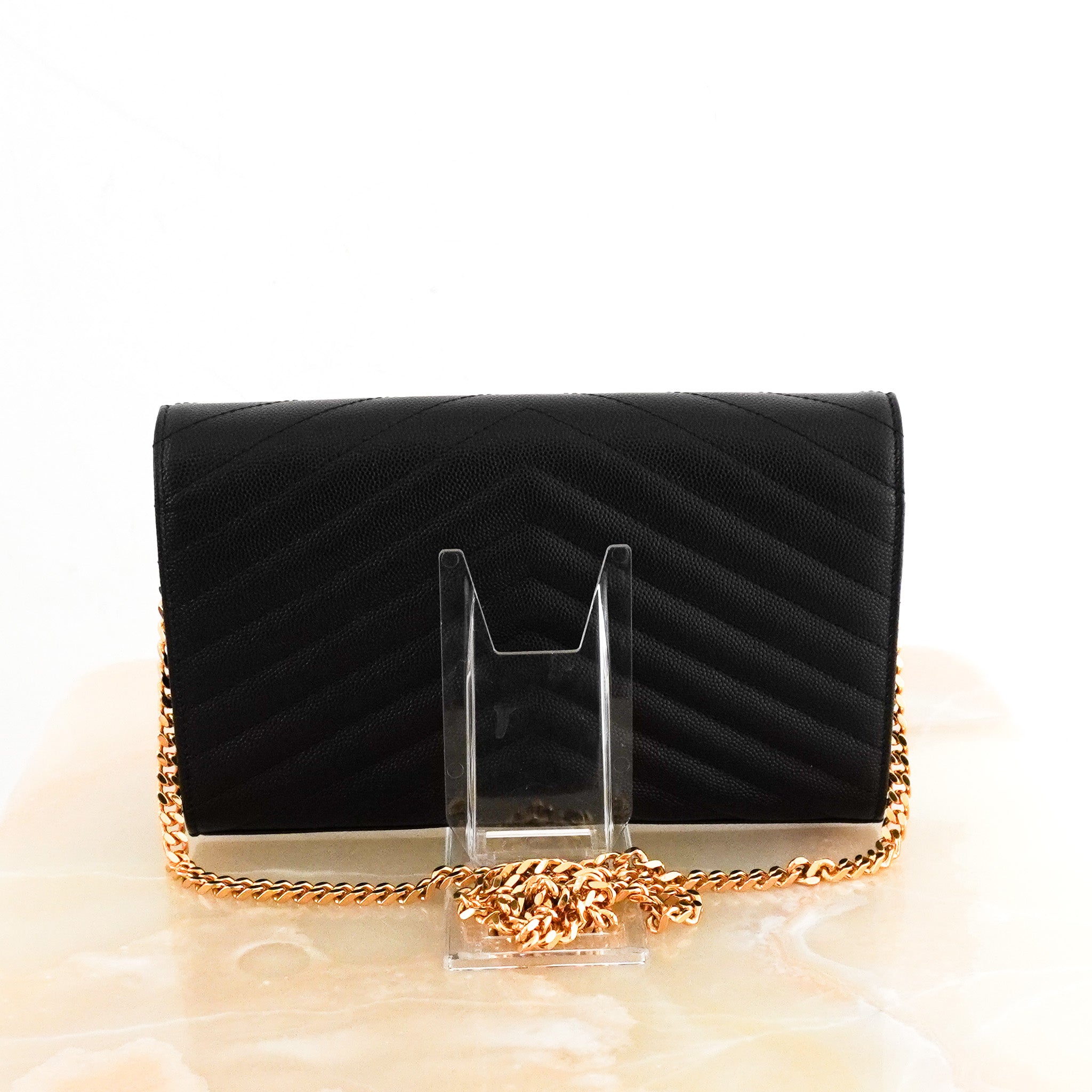 Saint Laurent Cassandra Wallet on a Chain Bag RRP £1200 | Authentic Preloved - Reloved Again