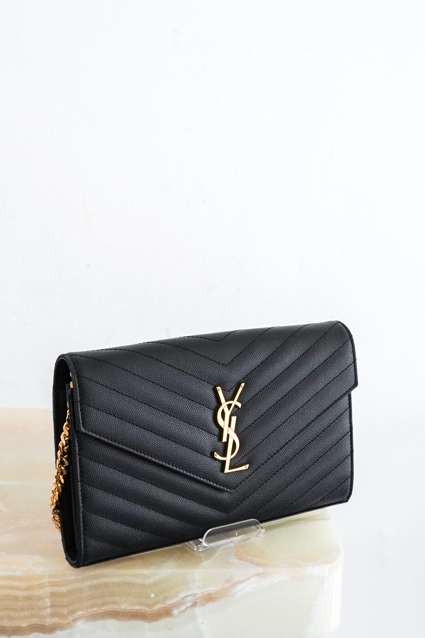 Saint Laurent Cassandra Wallet on a Chain Bag RRP £1200 | Authentic Preloved - Reloved Again
