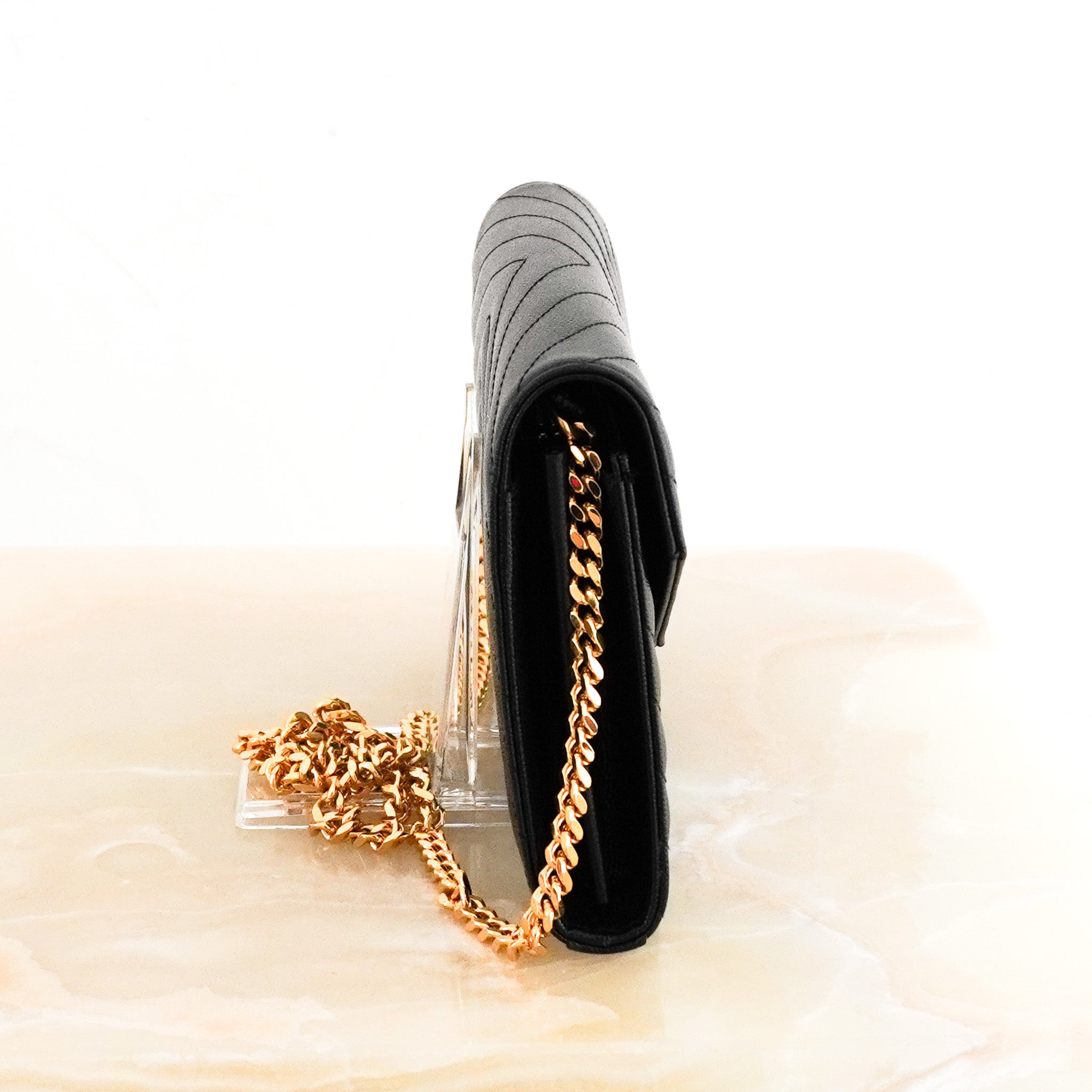 Saint Laurent Cassandra Wallet on a Chain Bag RRP £1200 | Authentic Preloved - Reloved Again