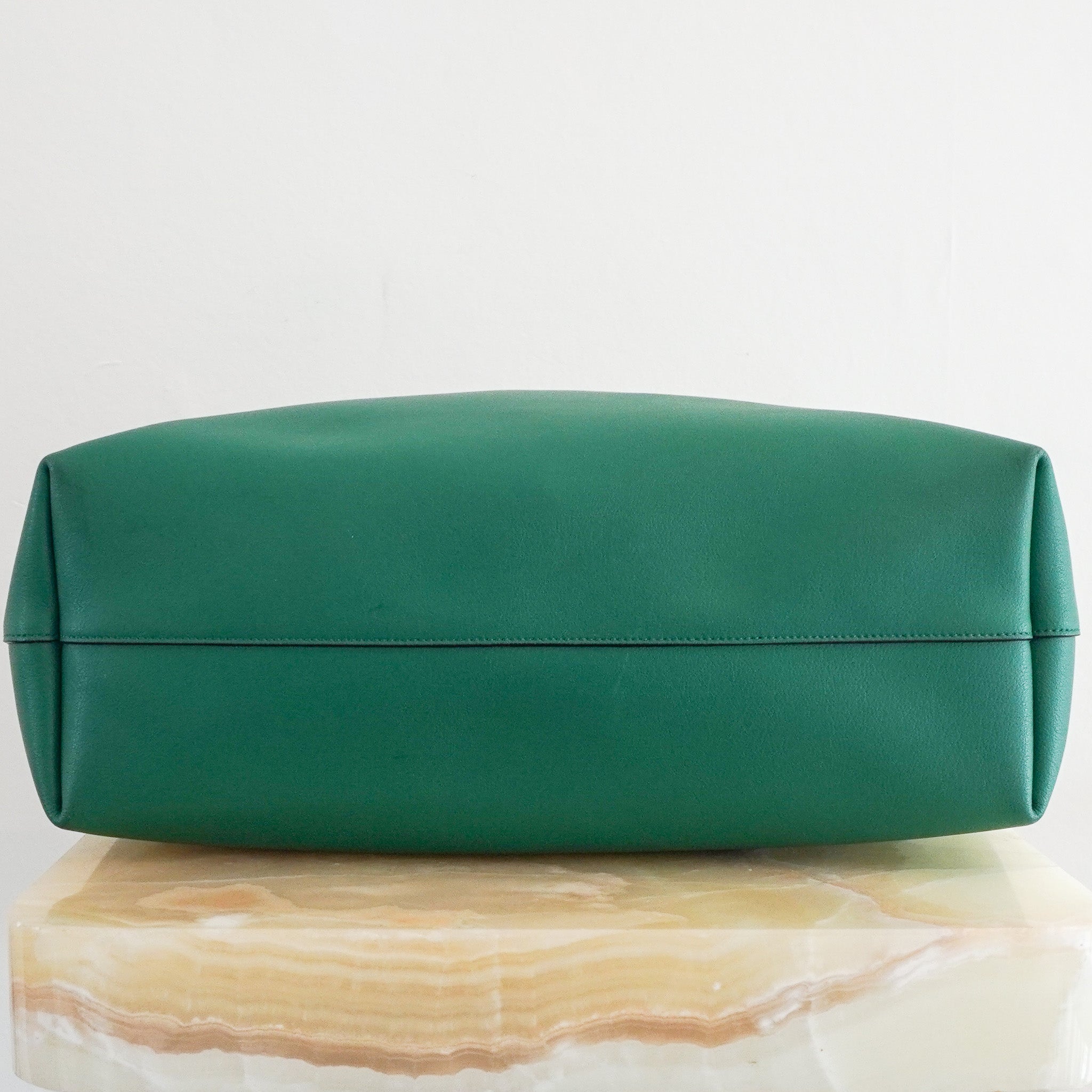 Saint Laurent East West Green shopping tote bag RRP £1115 | Authentic Preloved [final sale] - Reloved Again