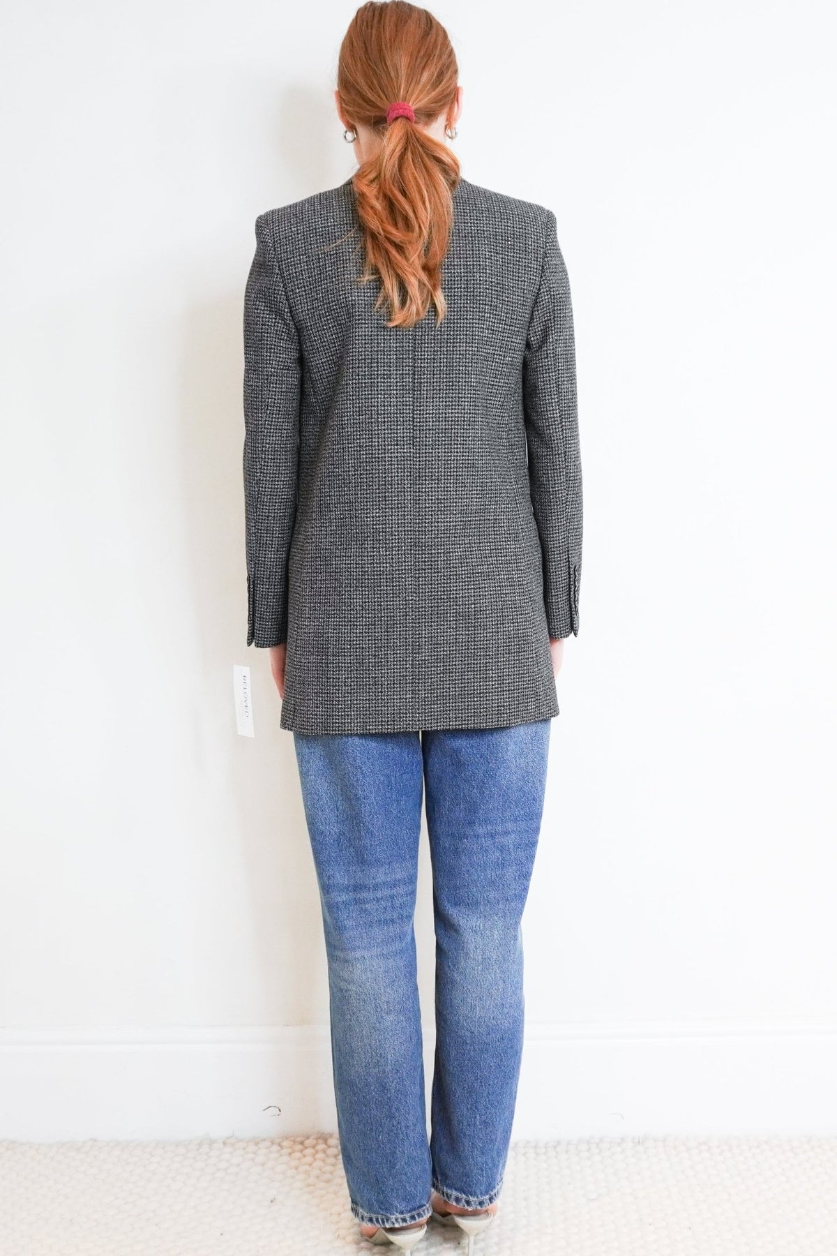Saint Laurent Houndstooth Wool Plaid Blazer (RRP £2900) | Authentic Preloved - Reloved Again
