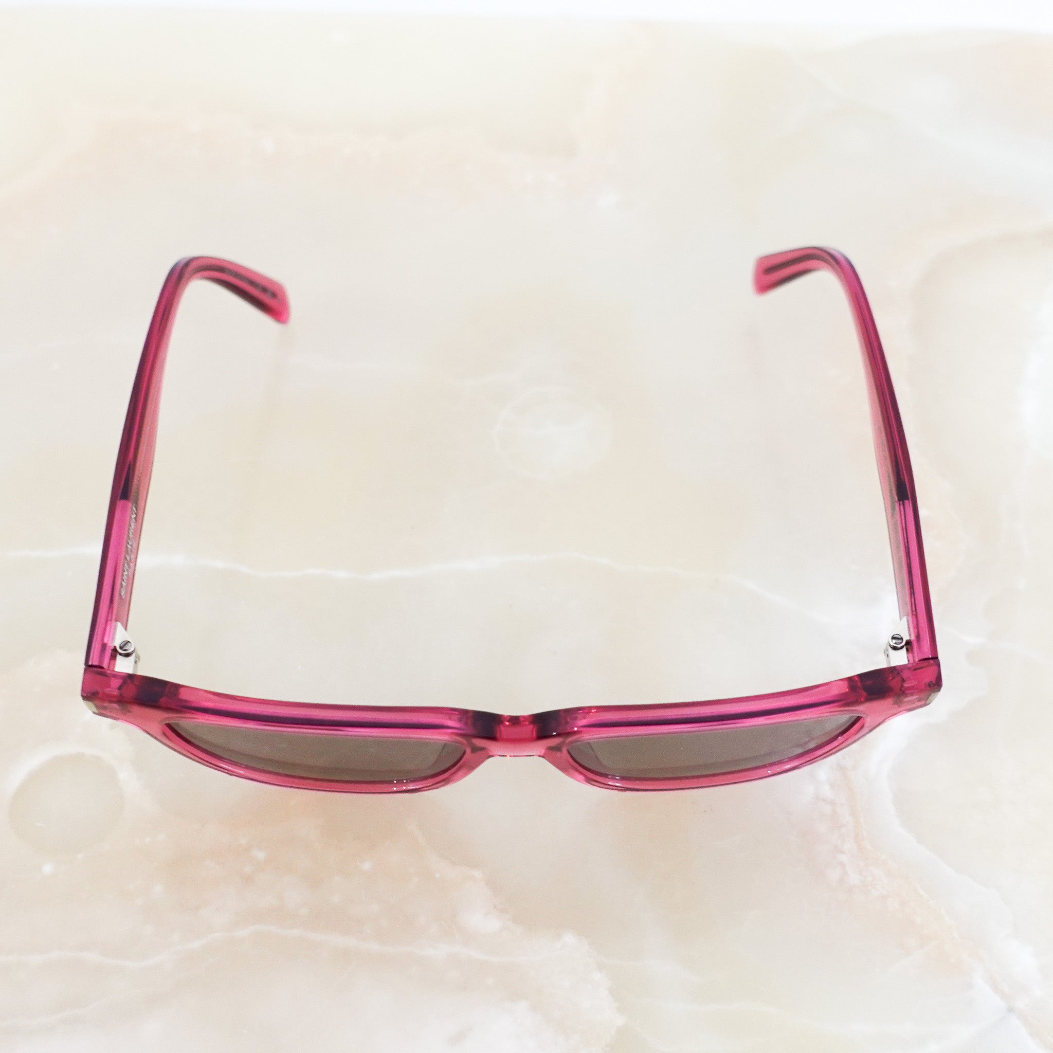 Saint Laurent Pink Rectangle Sunglasses RRP £300 | Authentic Preloved FINAL SALE - Reloved Again