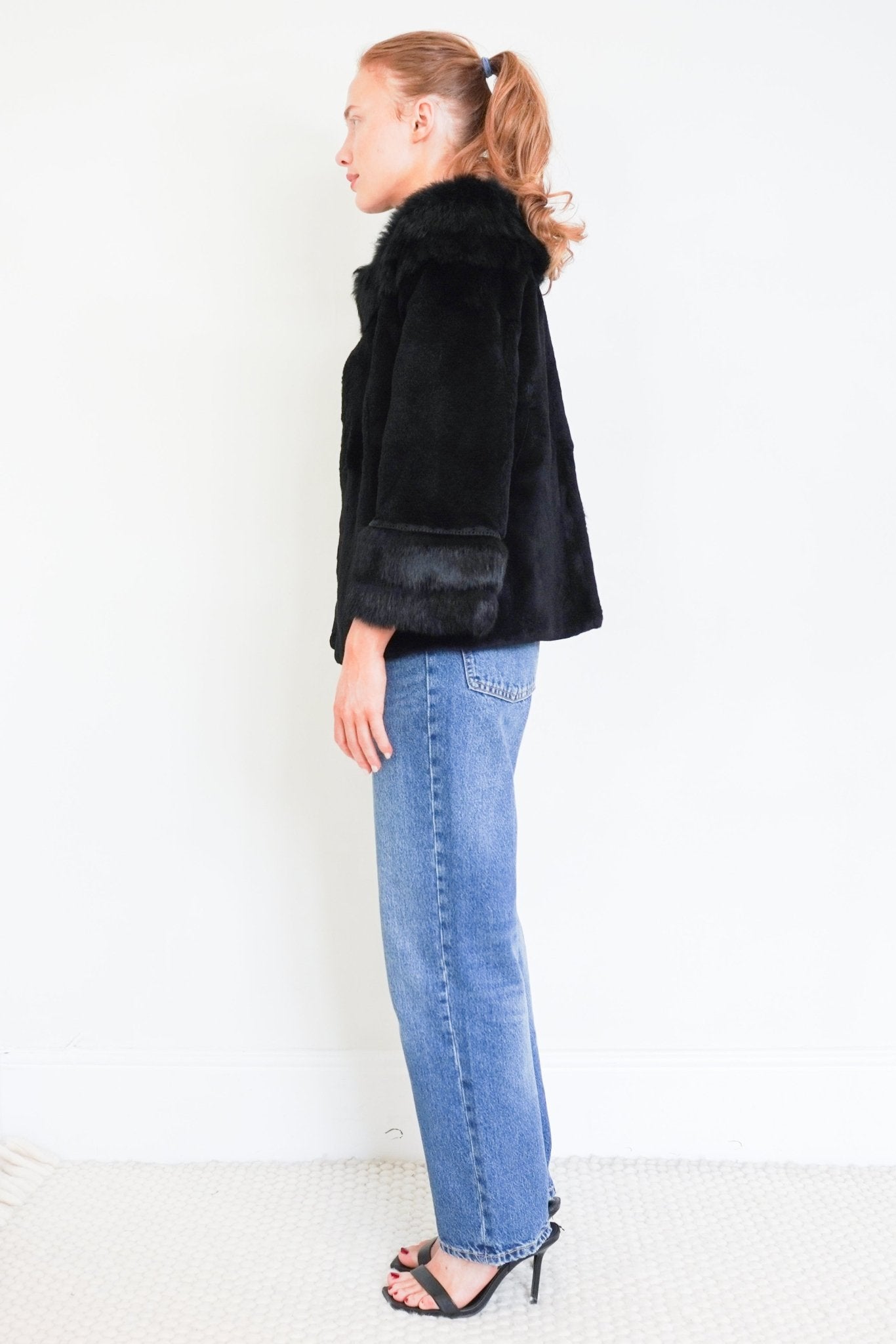 Sam Rone Rabbit Fur Jacket in Black RRP £1200 | FINAL SALE Authentic Preloved - Reloved Again