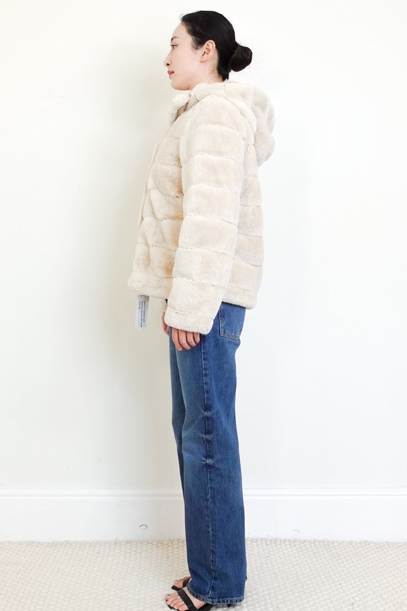 Samsoe and Samsoe Faux Fur Coat with a Hood RRP £340 FINAL SALE | Authentic Preloved - Reloved Again