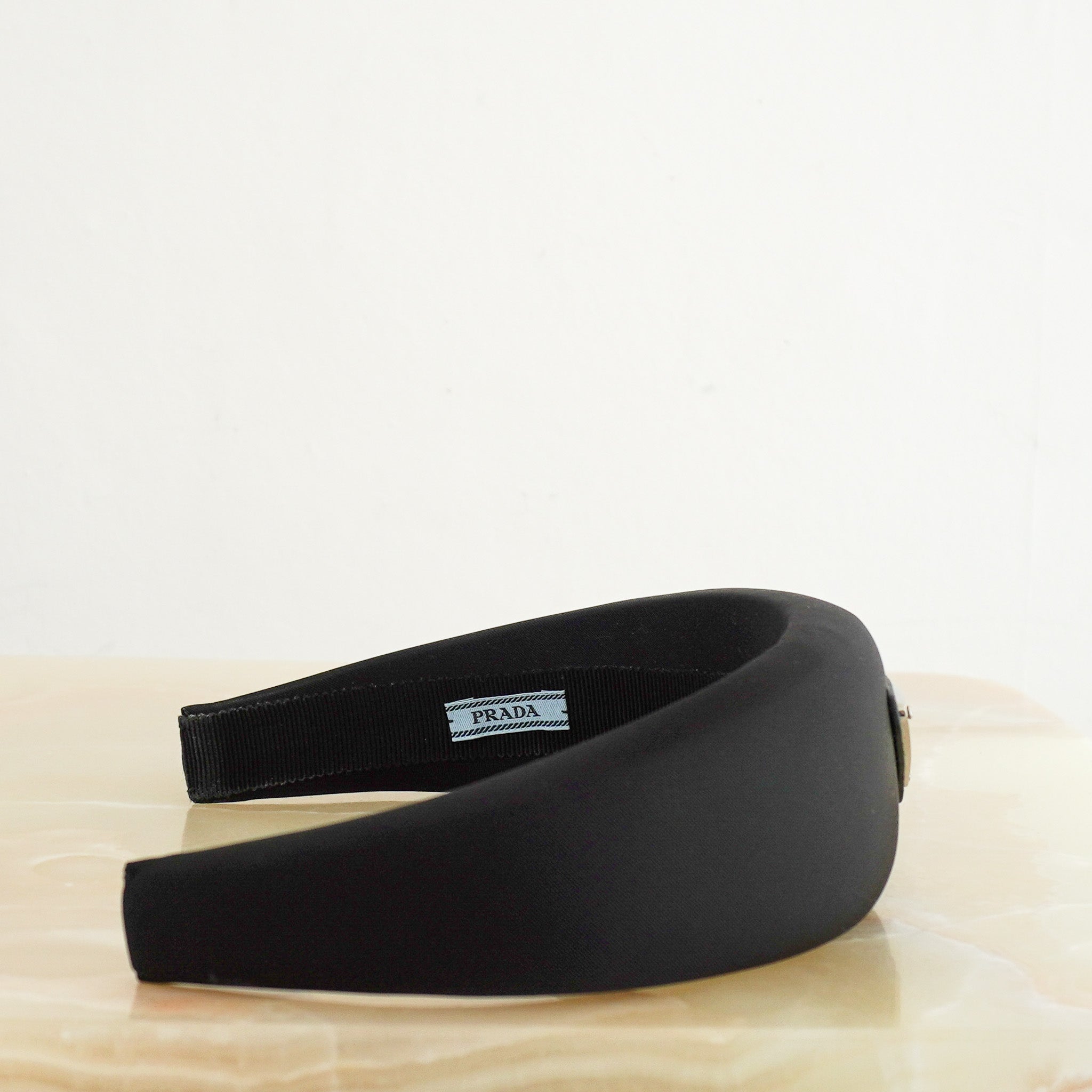 Prada Milano Logo Headband in Black (RRP £350) | Authentic Preloved FINAL SALE - Reloved Again