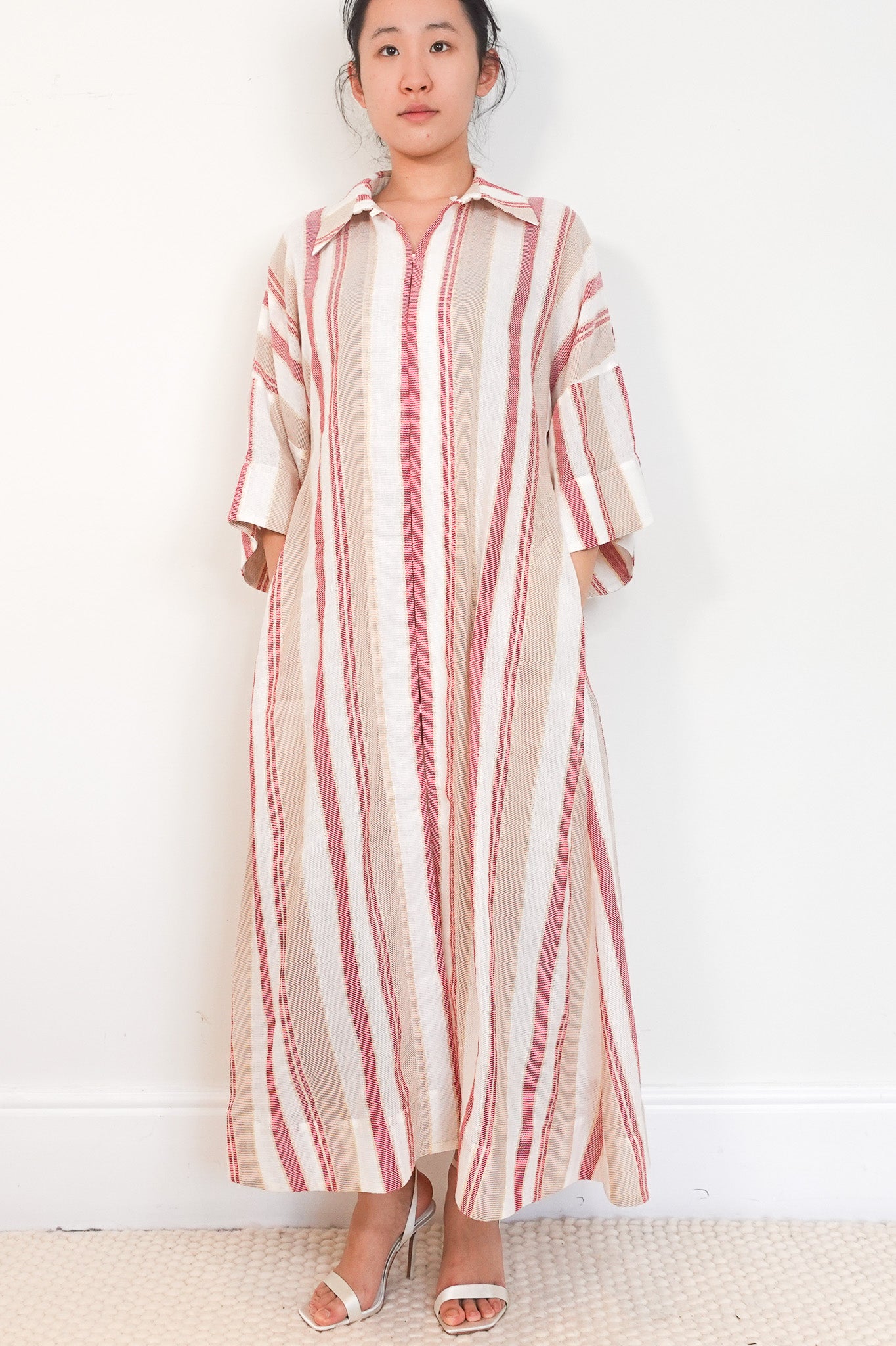 Stoned & Waisted Beige Linen Kaftan Dress RRP £300 | Authentic Preloved - Reloved Again