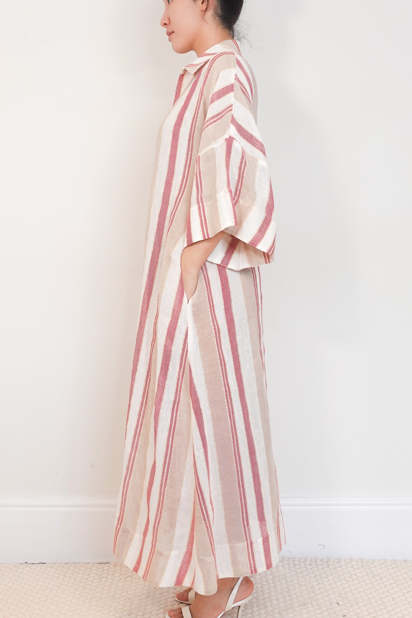 Stoned & Waisted Beige Linen Kaftan Dress RRP £300 | Authentic Preloved - Reloved Again