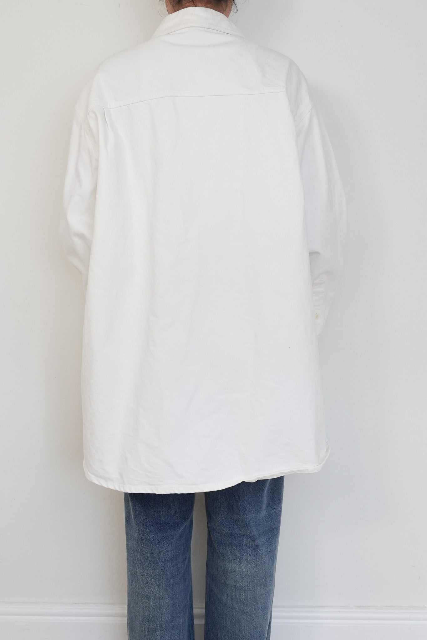 The Row White Oversized Denim Buttoned Shacket RRP £2400 | Authentic Preloved - Reloved Again