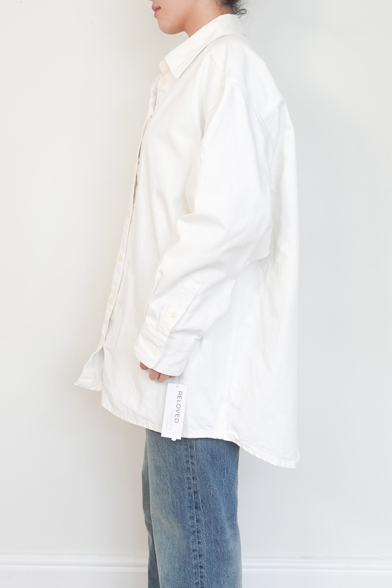 The Row White Oversized Denim Buttoned Shacket RRP £2400 | Authentic Preloved - Reloved Again