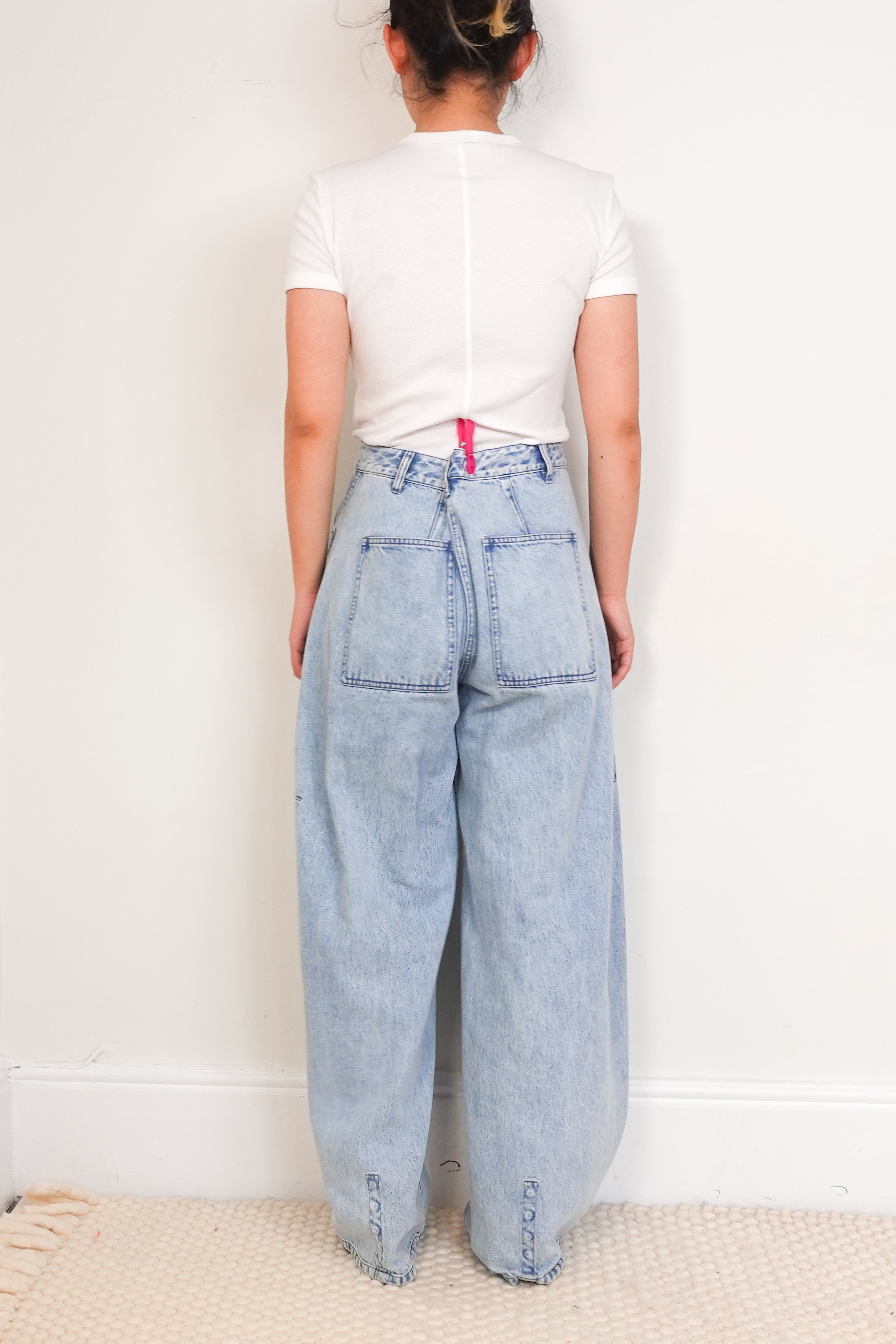 tibi-barrell-leg-jeans-light-blue-cotton-back-picture-Chelsea-london