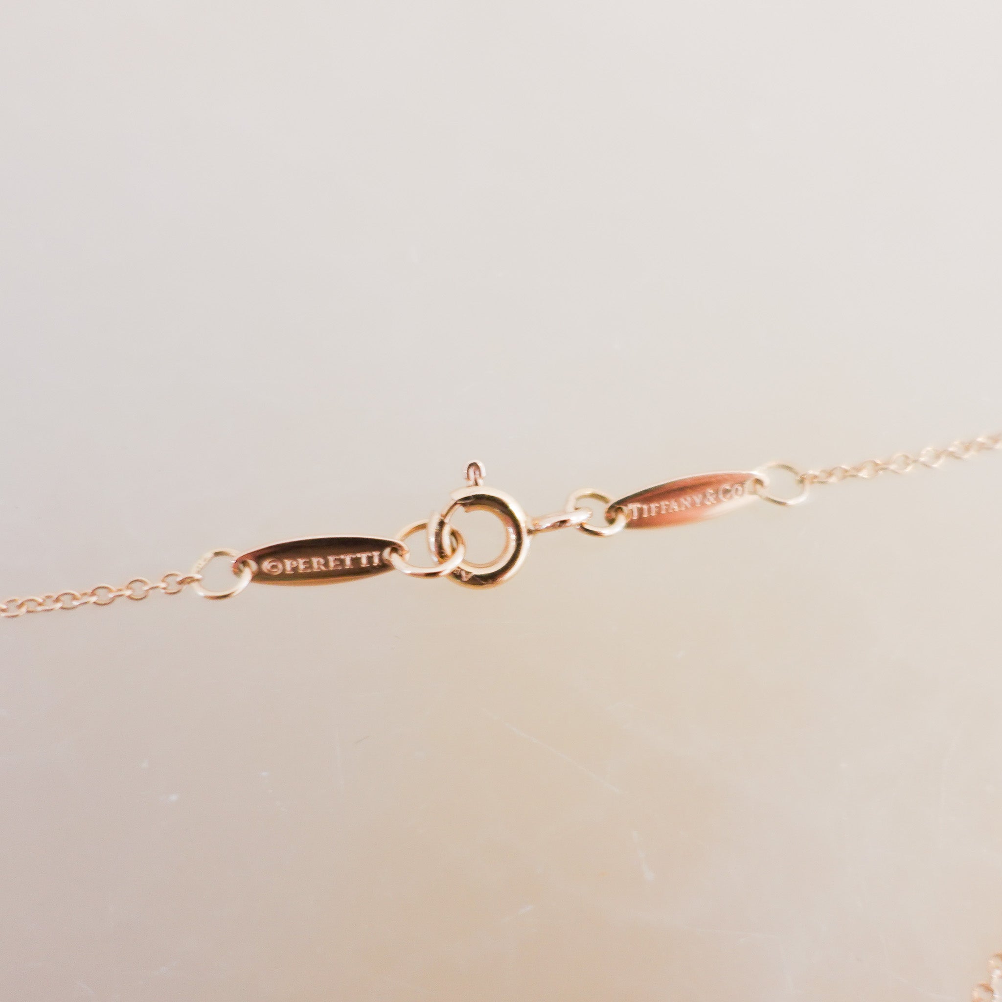 Tiffany & Co Elsa Peretti Bean Rose Gold pendant RRP £2500 | Authentic Preloved - Reloved Again