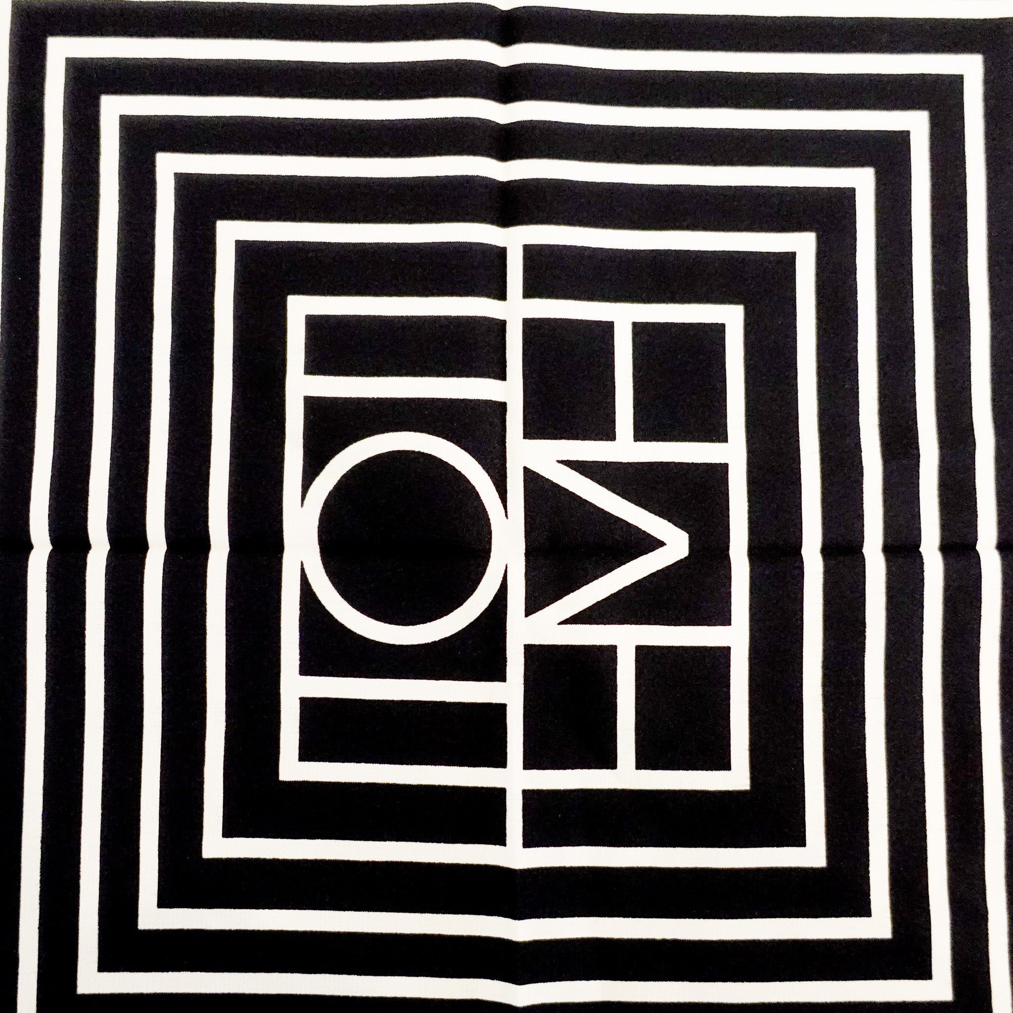 toteme-black-monogram-silk-scarf-front-picture-chelsea-london