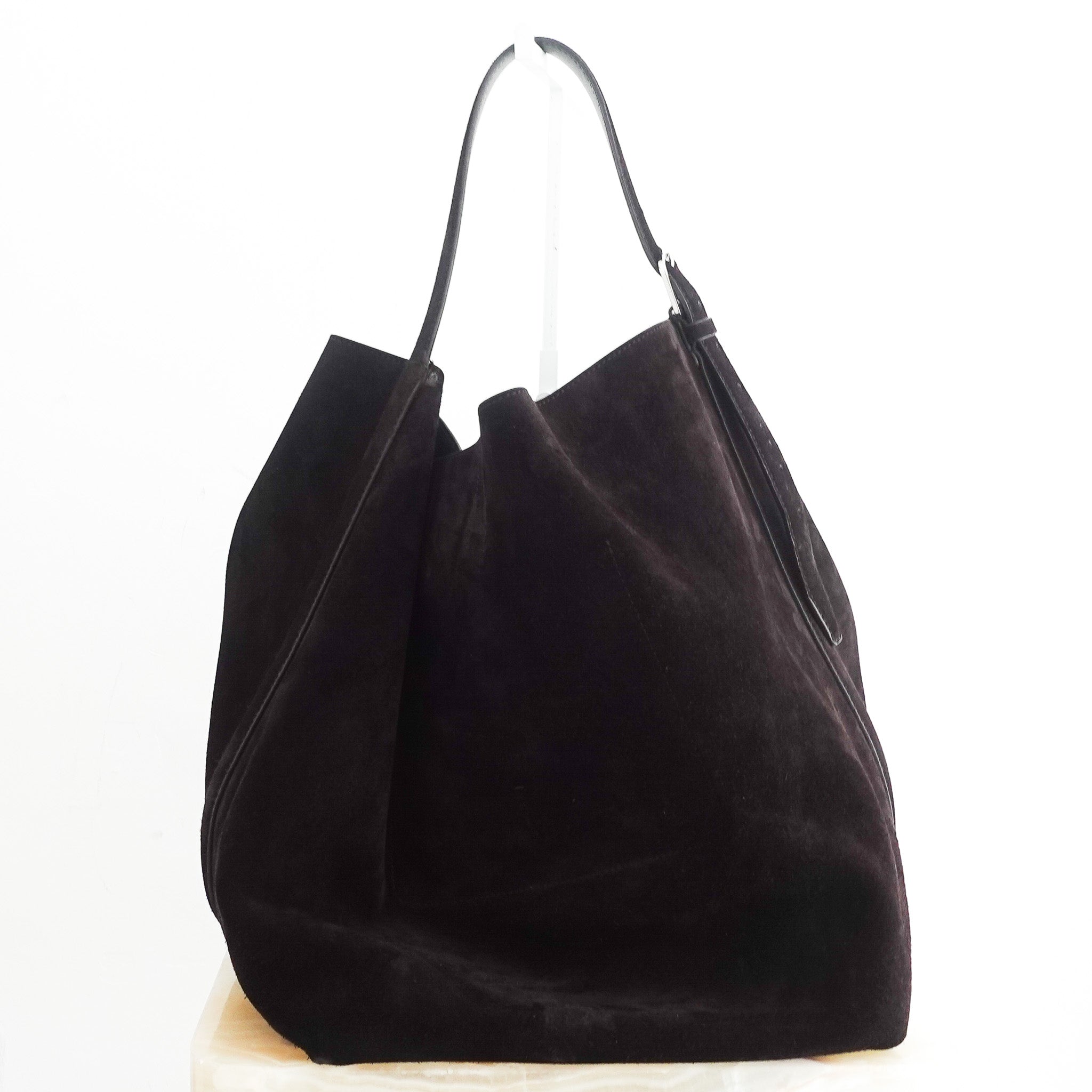 Toteme Belted Suede Tote Bag Brown RRP £865| Authentic Preloved - Reloved Again