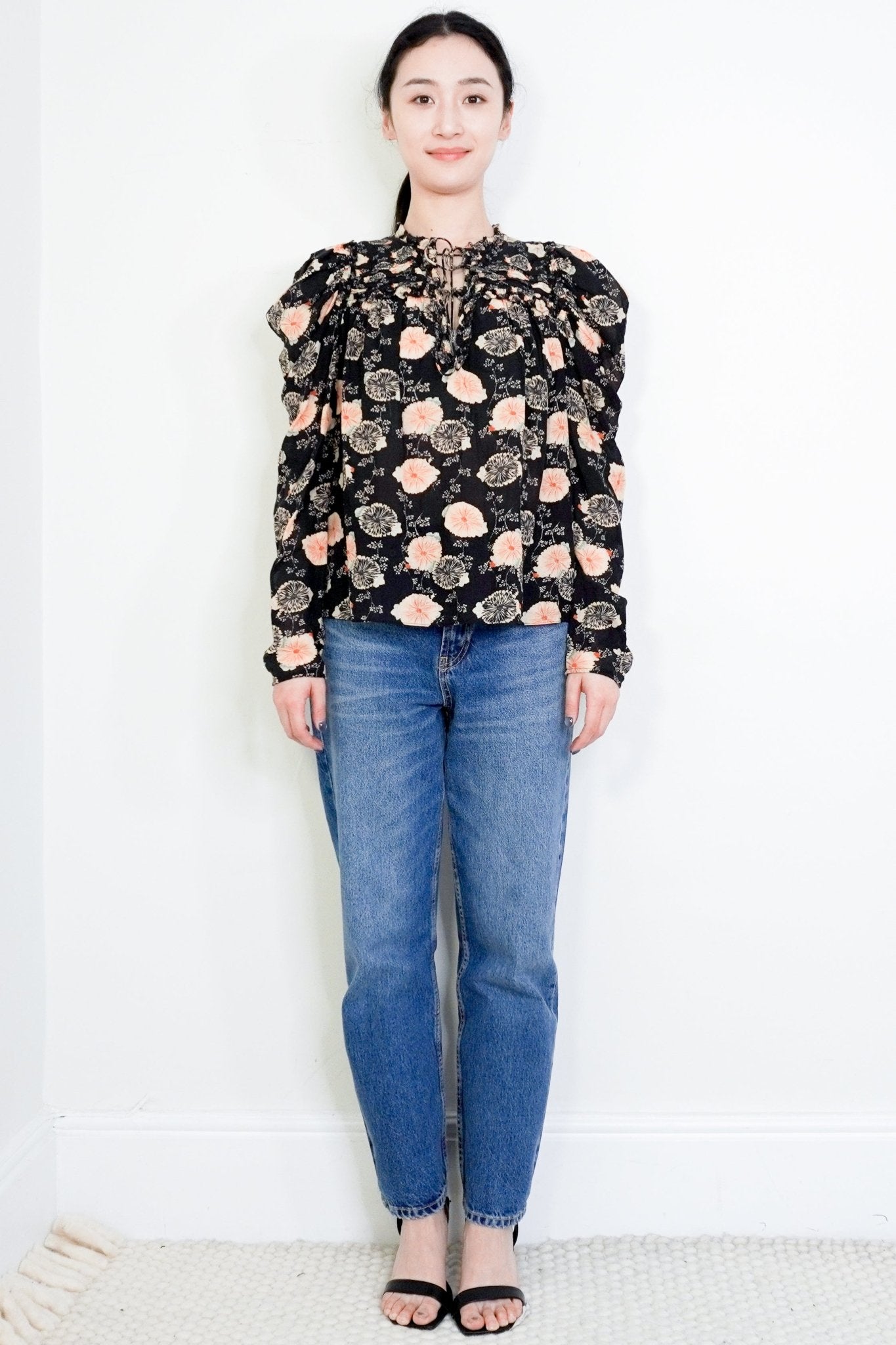 Ulla Johnson Black Floral Top RRP £270 | Authentic & Preloved - Reloved Again