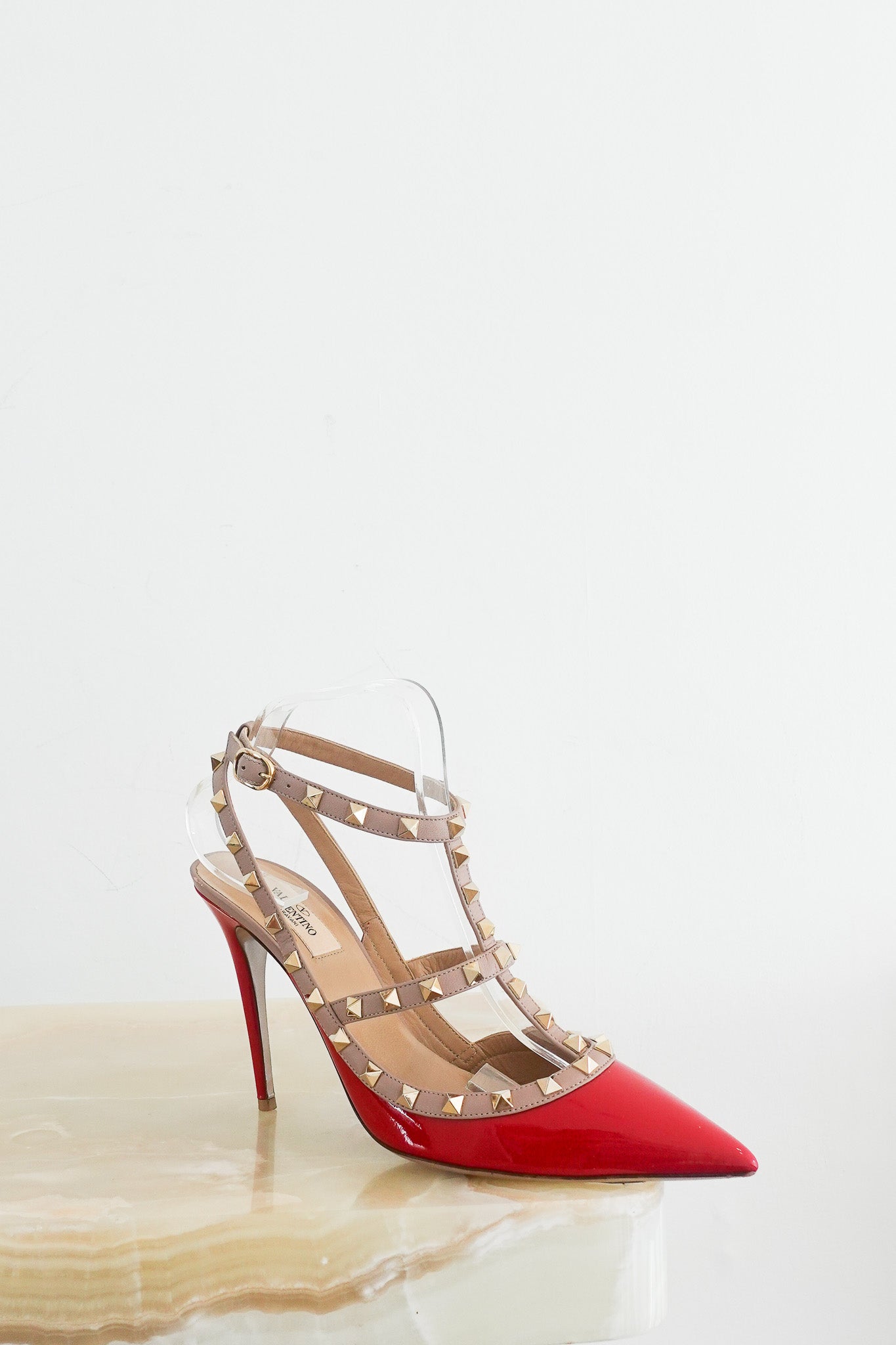 Valentino Rockstud Red Patent Heels RRP £750 | Authentic Preloved - Reloved Again