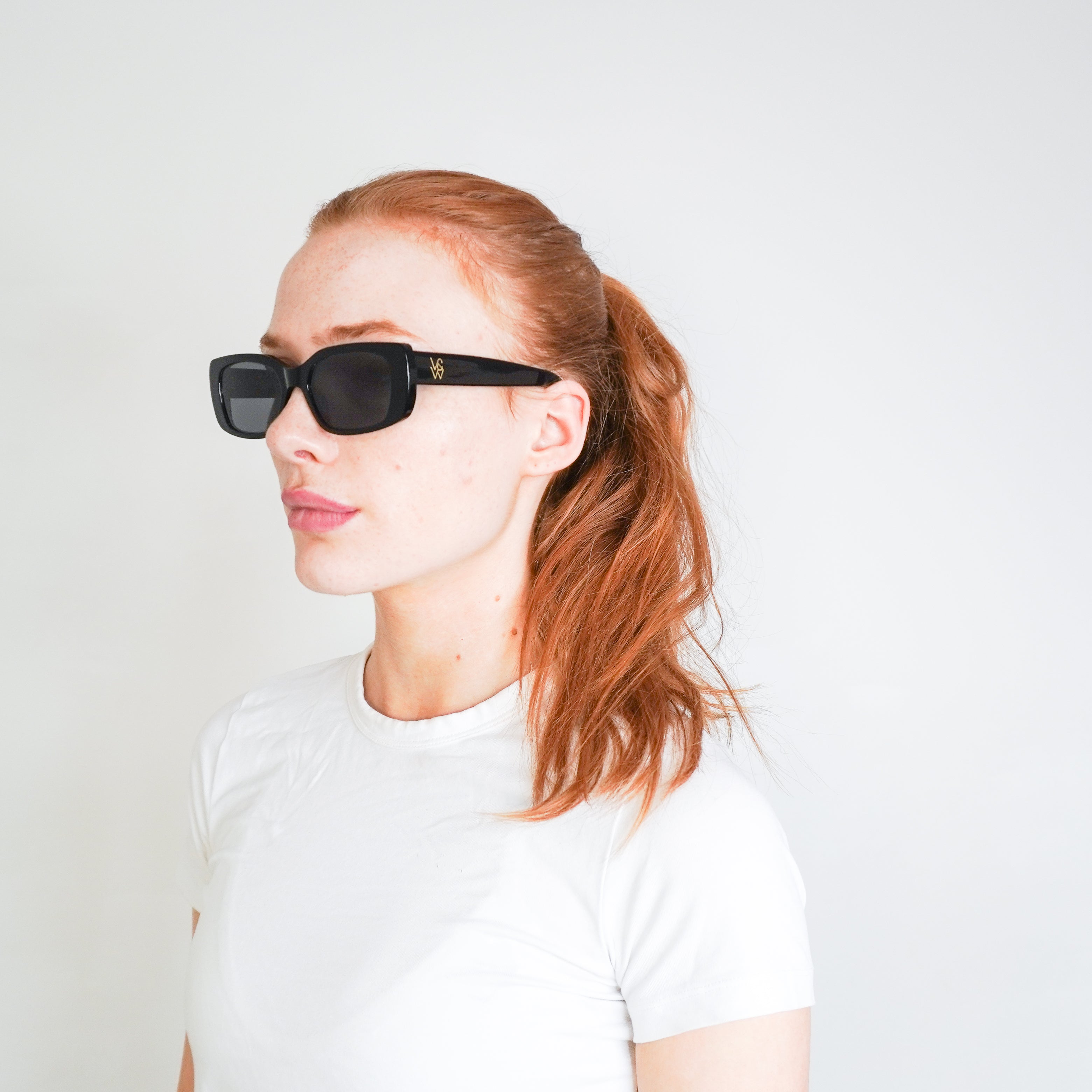 Model side picture of the Viktoria & Woods Sunglasses